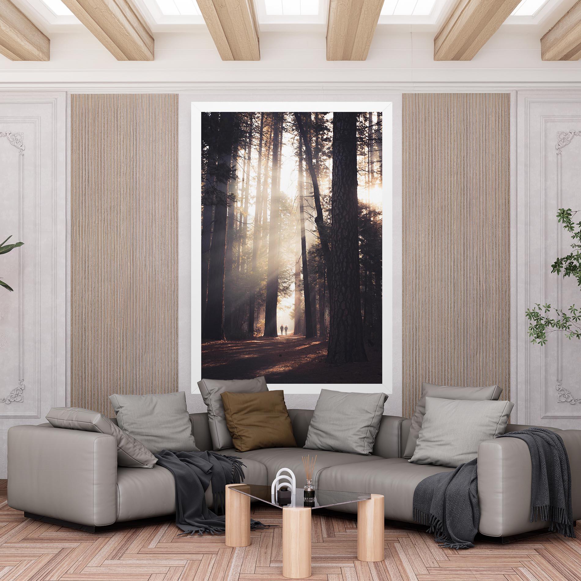 Leinwandbild Foggy Couple Forest mockup 6
