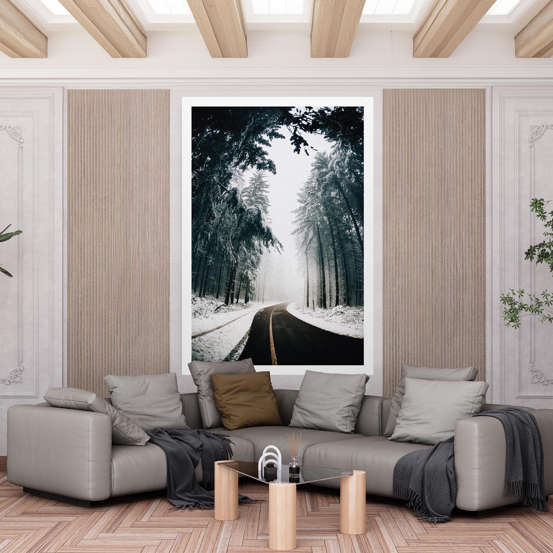 Leinwandbild Snow Road Dorest mockup 6