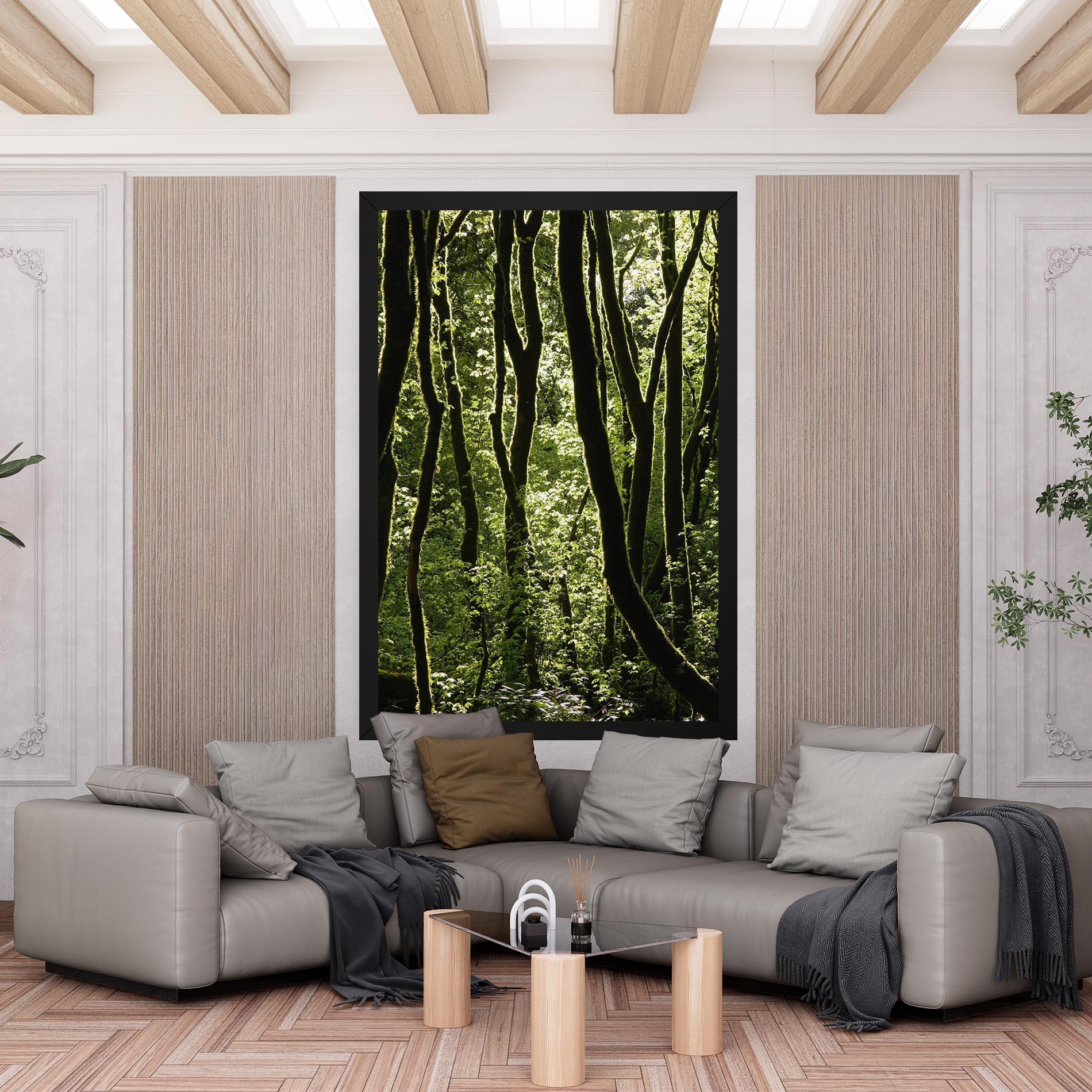 Leinwandbild Forest Black Trees mockup 6