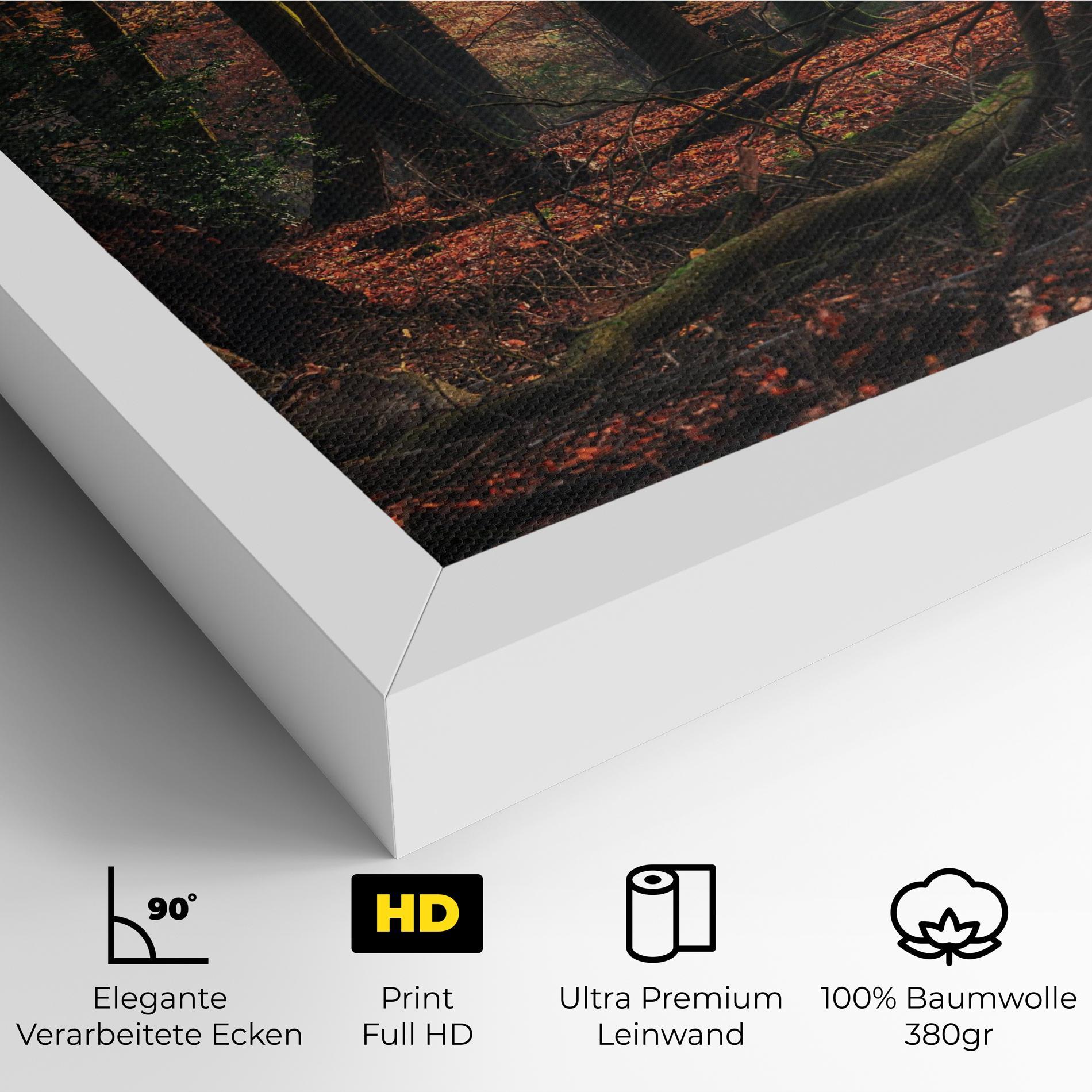 Leinwandbild Autumn Forest Trees mockup 4