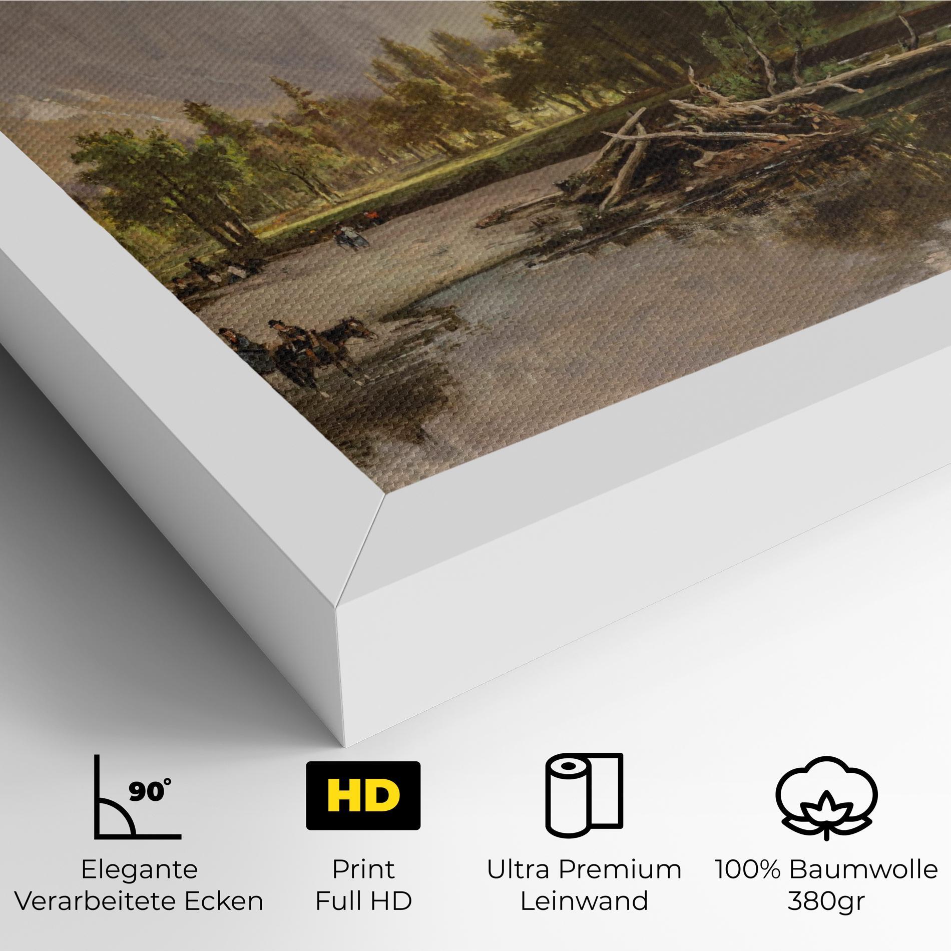 Leinwandbild Small Lake Forest mockup 4