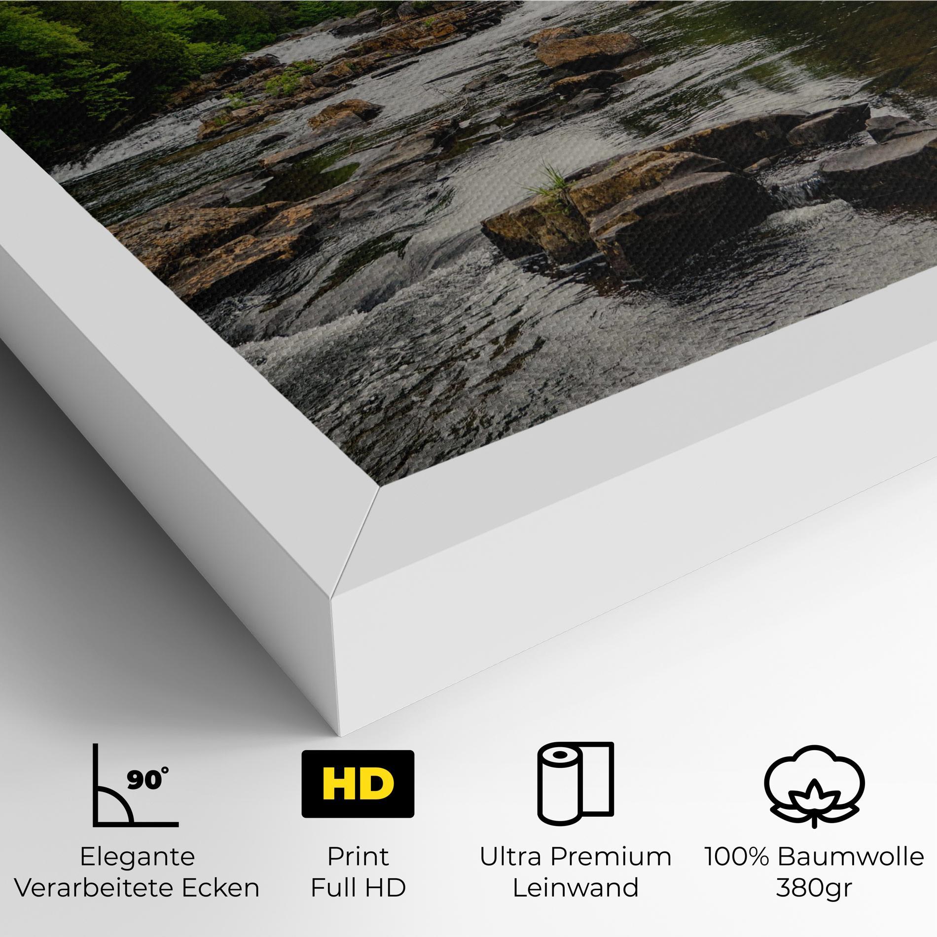 Leinwandbild Small River Forest mockup 4