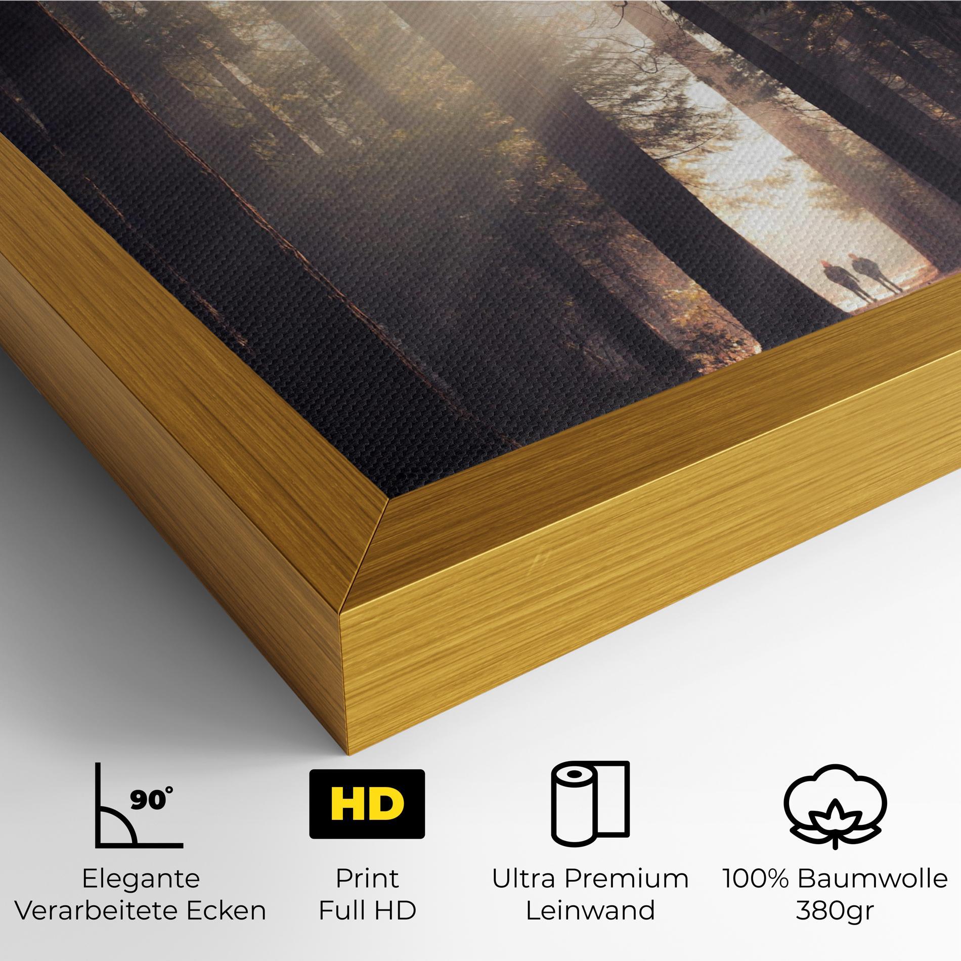 Leinwandbild Foggy Couple Forest mockup 4