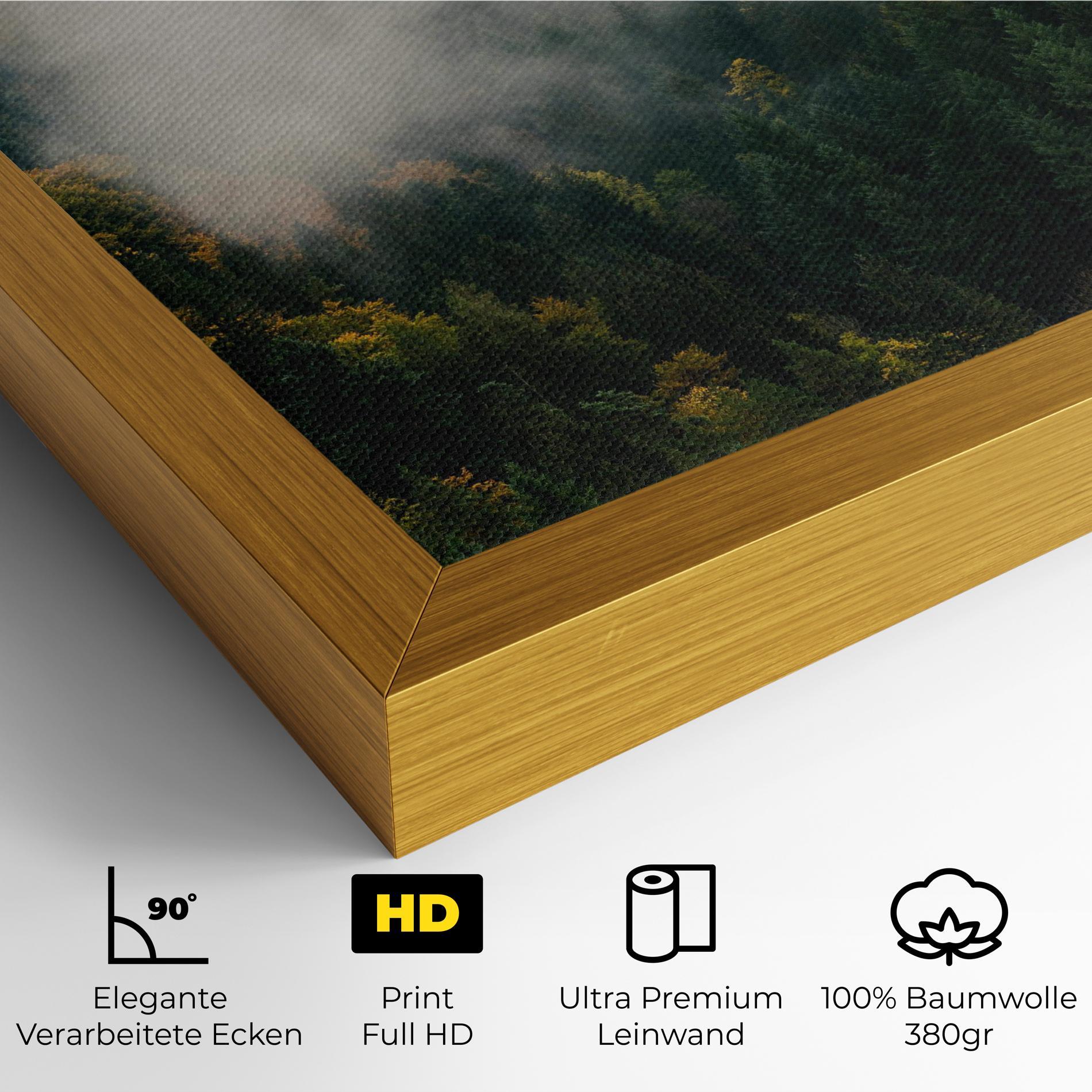 Leinwandbild Foggy Tree Forest mockup 4