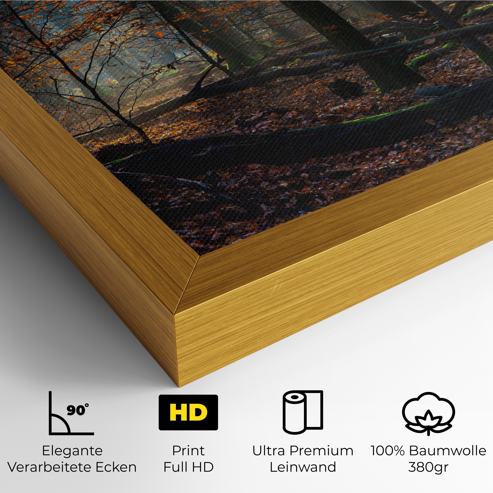 Leinwandbild Forest Autumn Day mockup 4