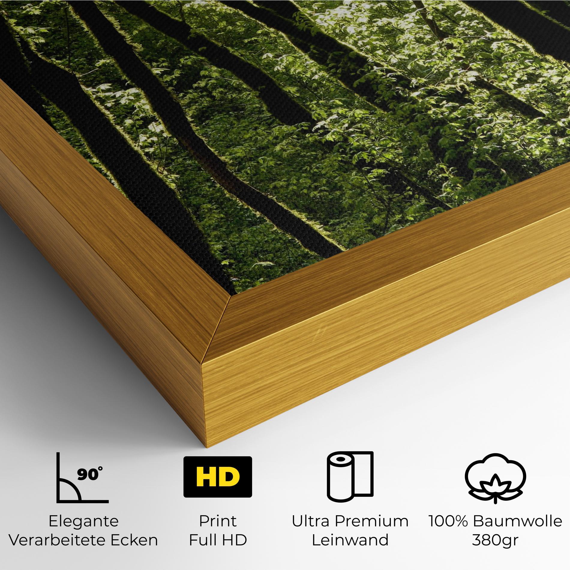 Leinwandbild Forest Black Trees mockup 4