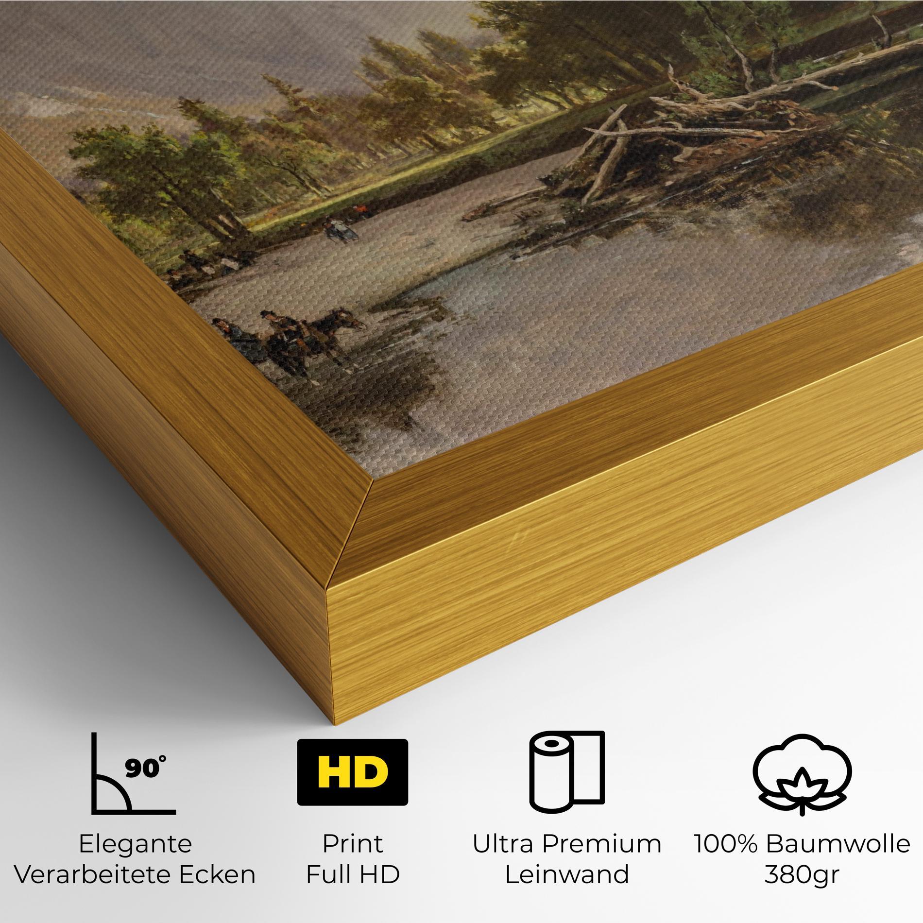 Leinwandbild Small Lake Forest mockup 4