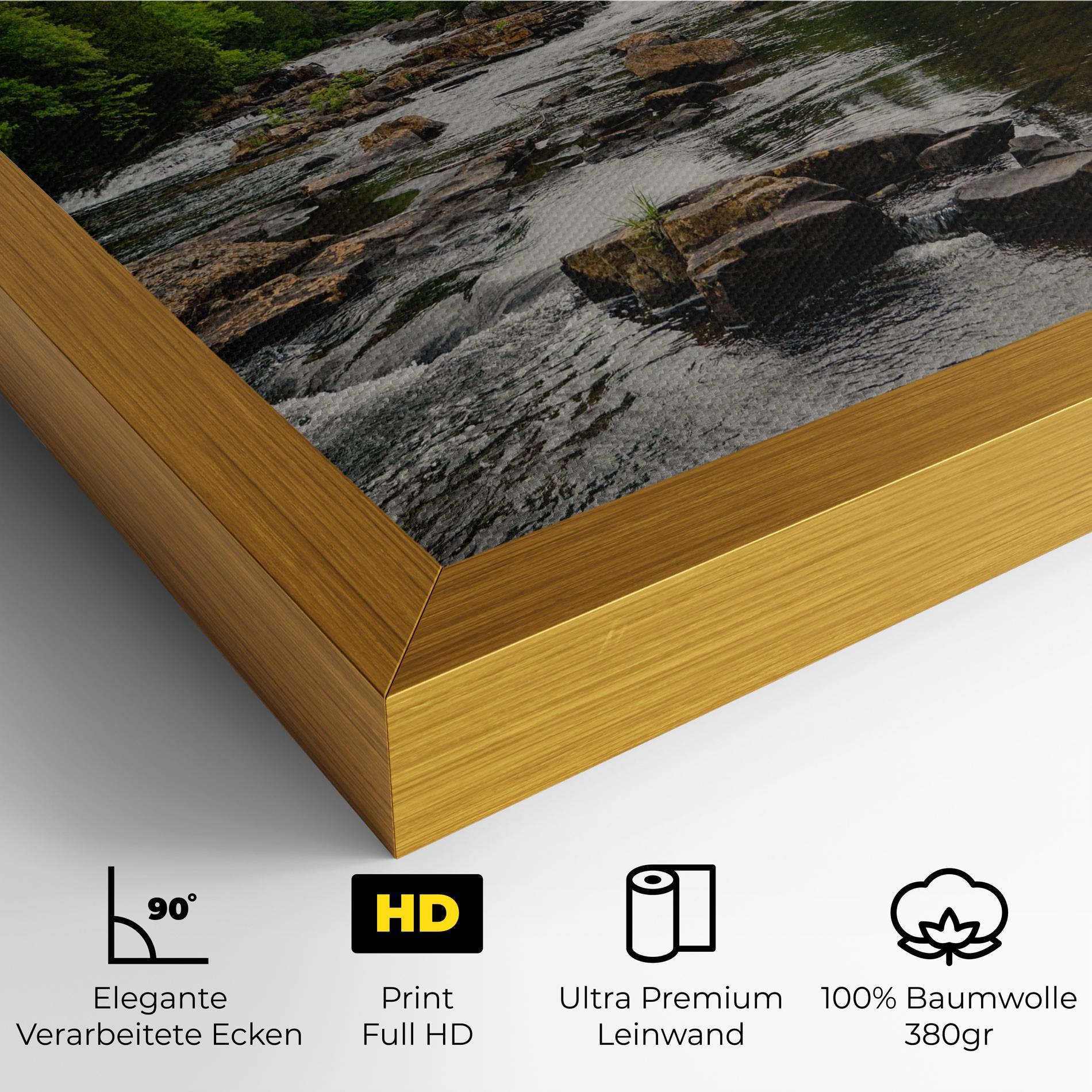 Leinwandbild Small River Forest mockup 4