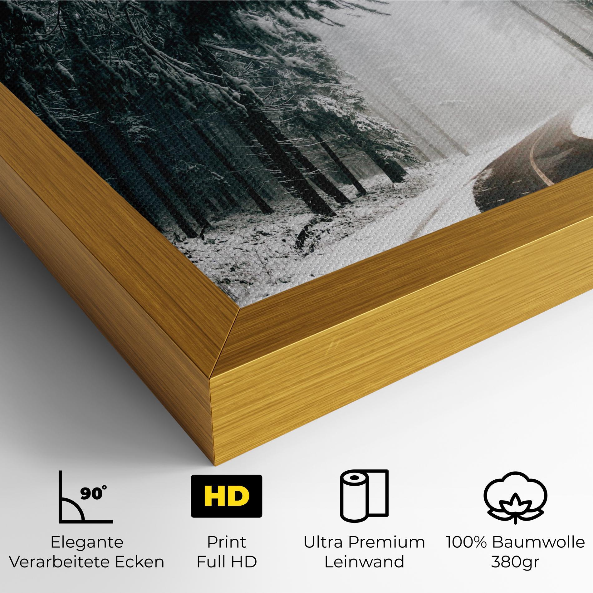 Leinwandbild Snow Road Dorest mockup 4