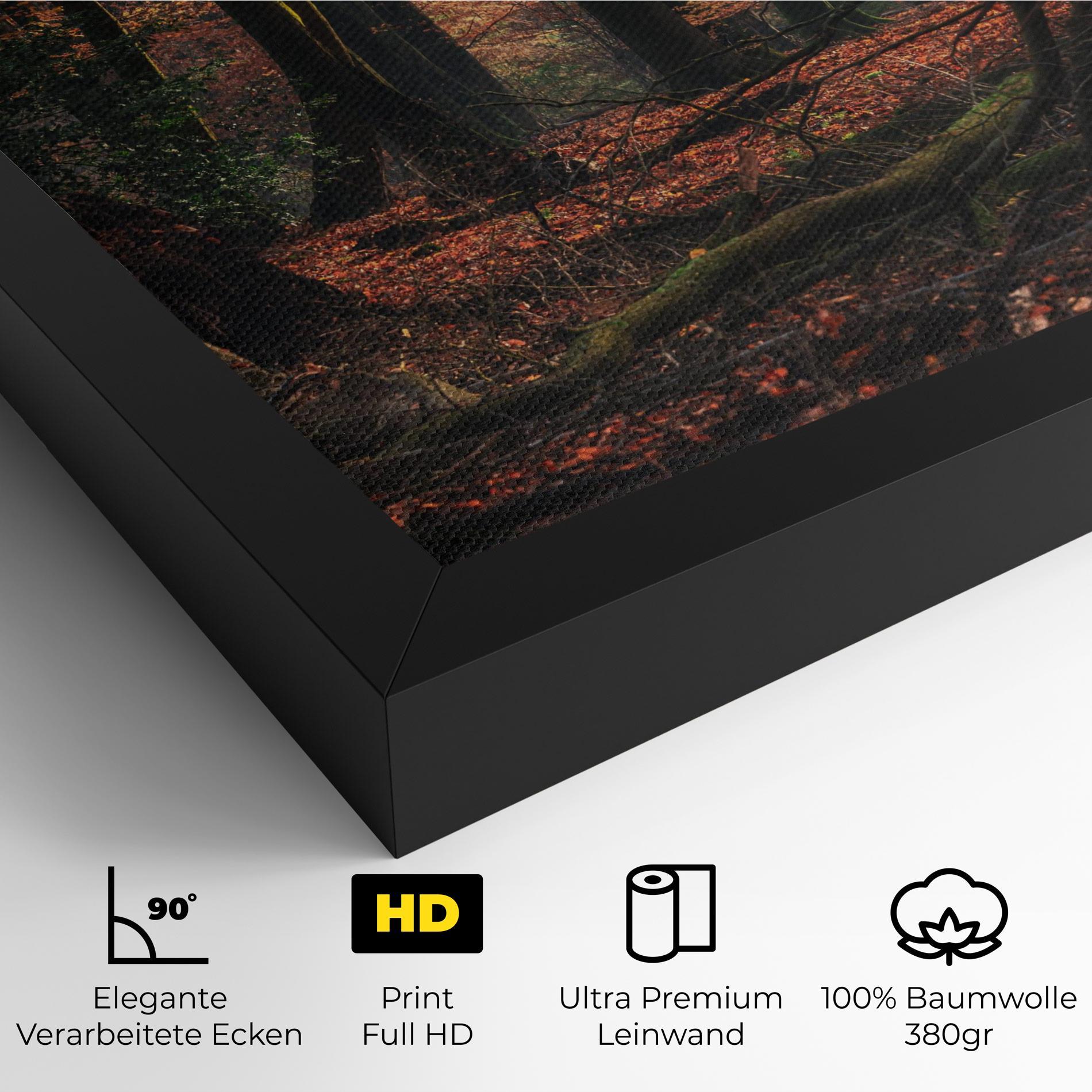 Leinwandbild Autumn Forest Trees mockup 4