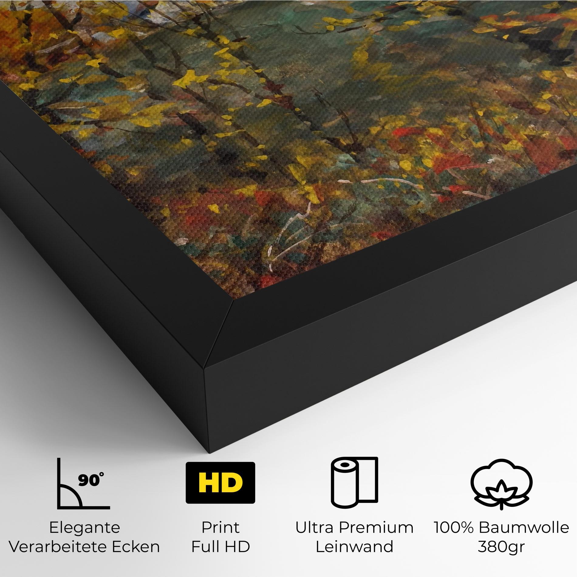 Leinwandbild Autumn Painting Tree mockup 4