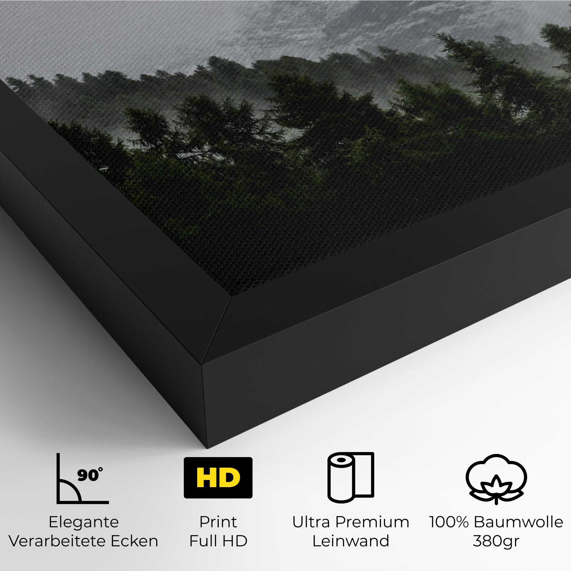 Leinwandbild Foggy Mountain Forest mockup 4