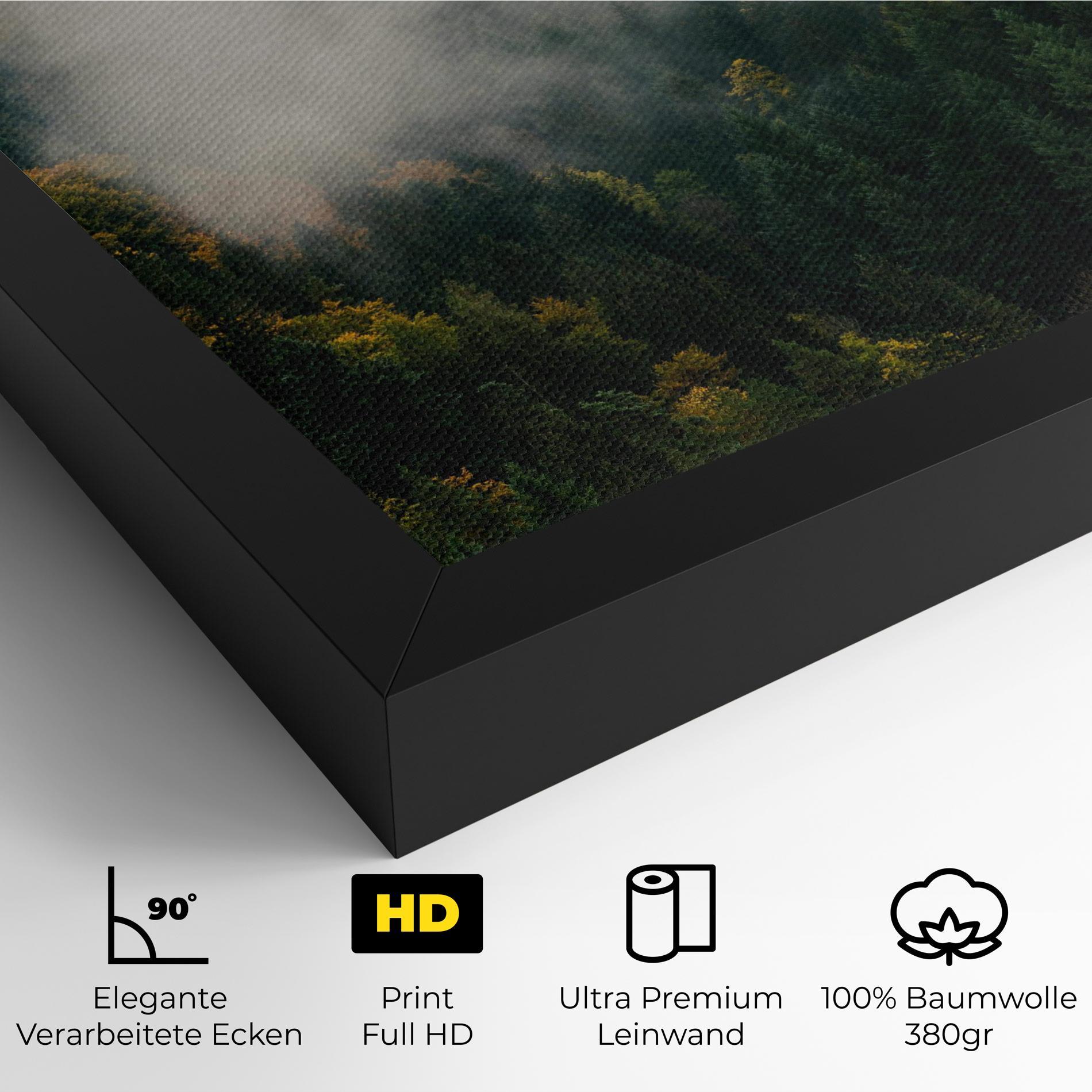 Leinwandbild Foggy Tree Forest mockup 4