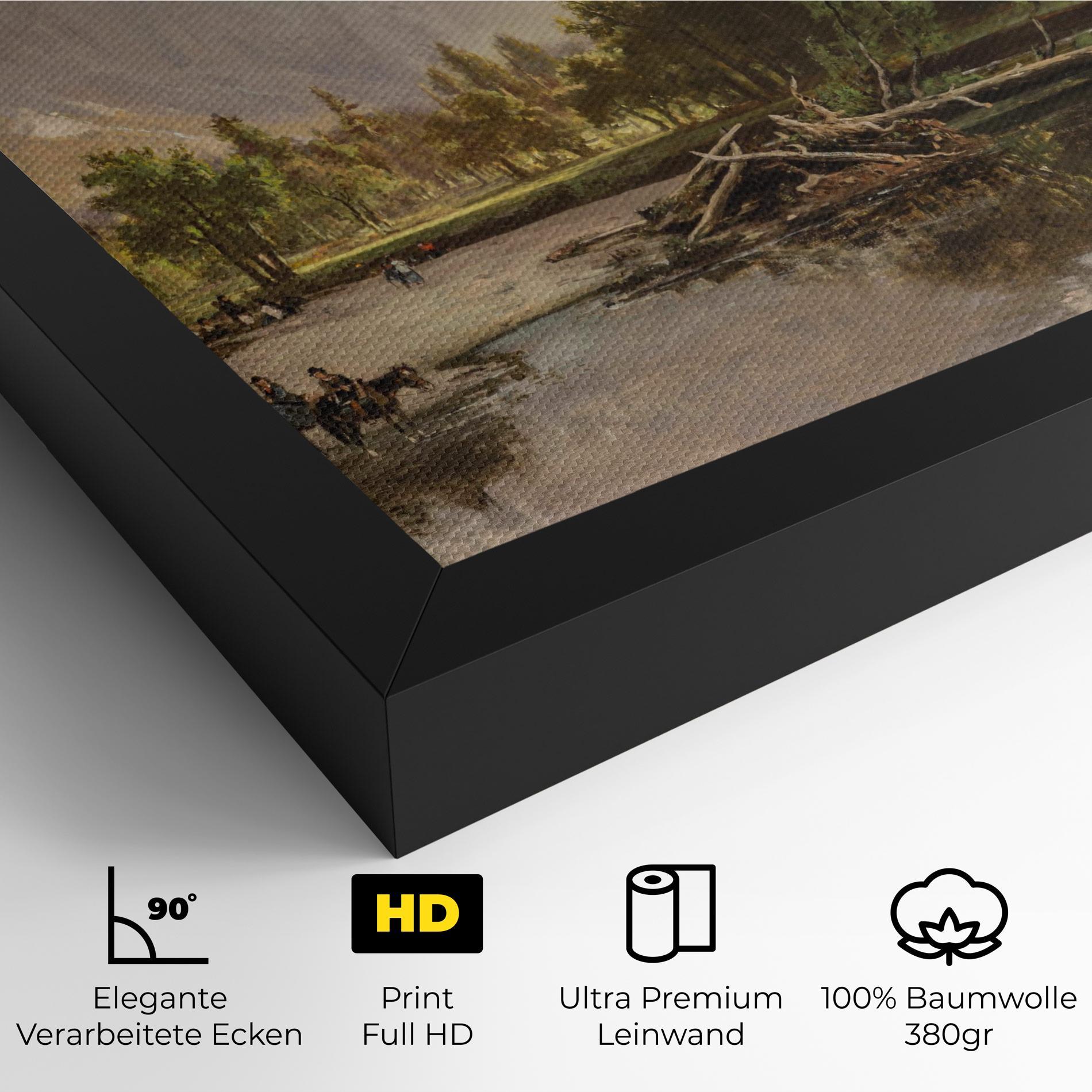 Leinwandbild Small Lake Forest mockup 4