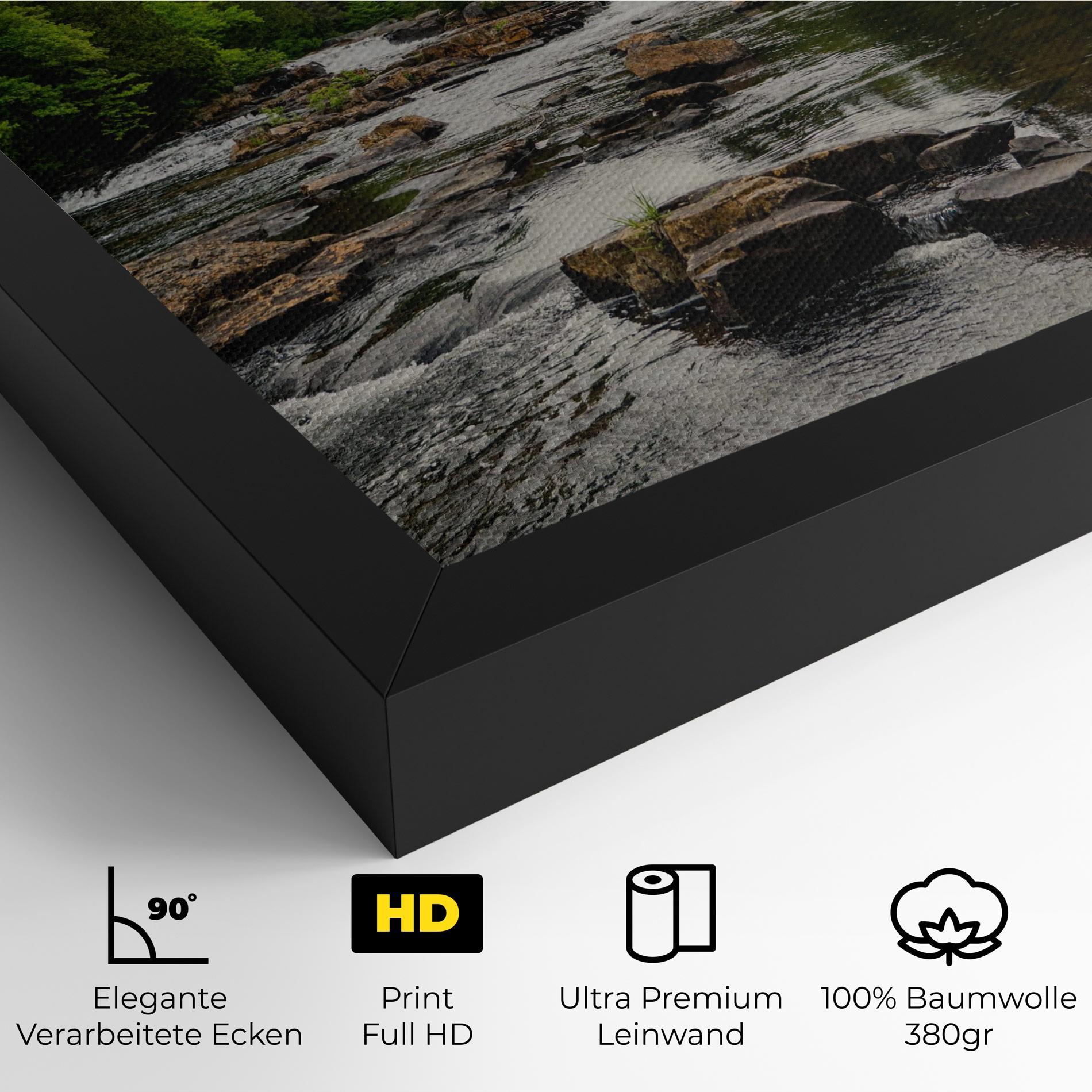 Leinwandbild Small River Forest mockup 4
