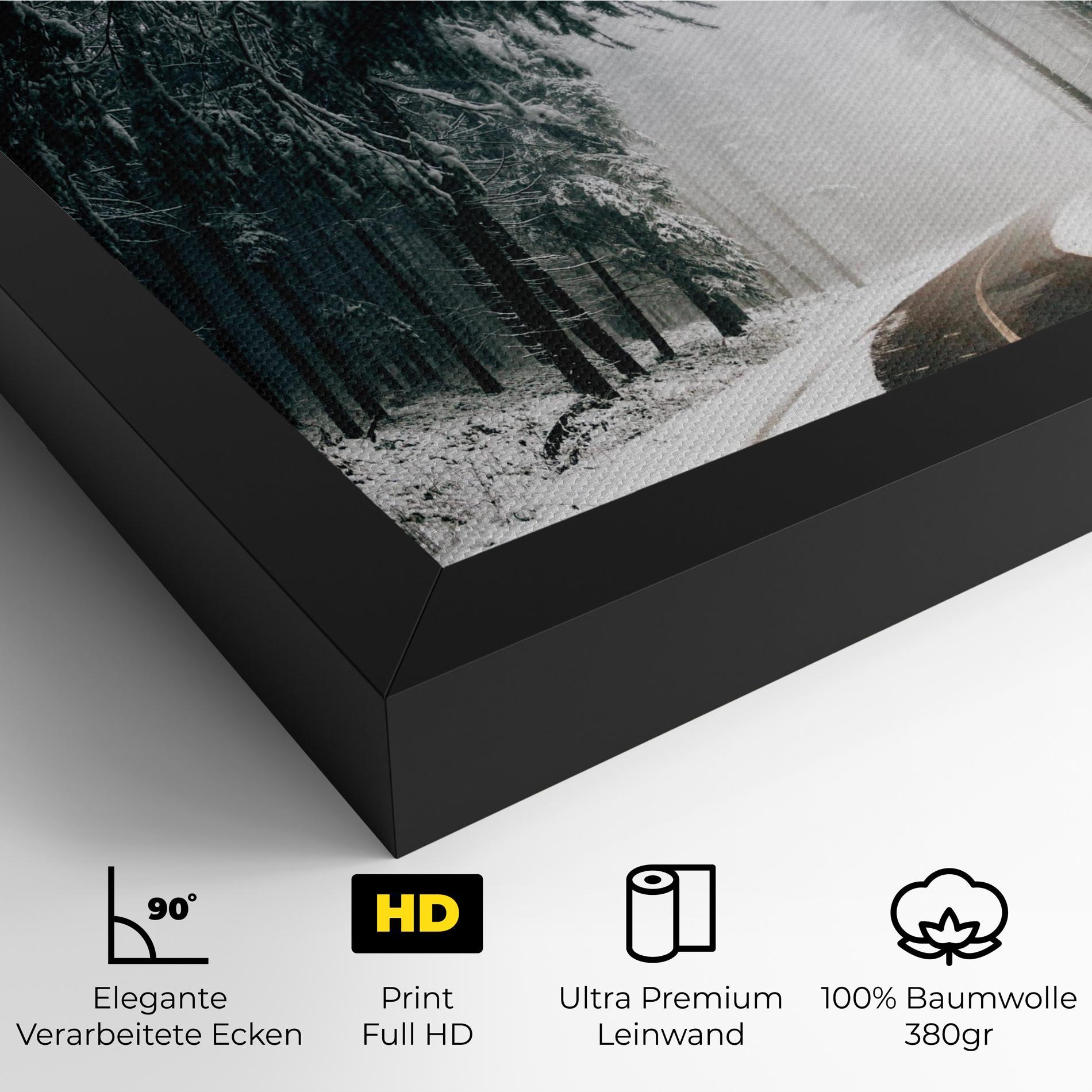 Leinwandbild Snow Road Dorest mockup 4