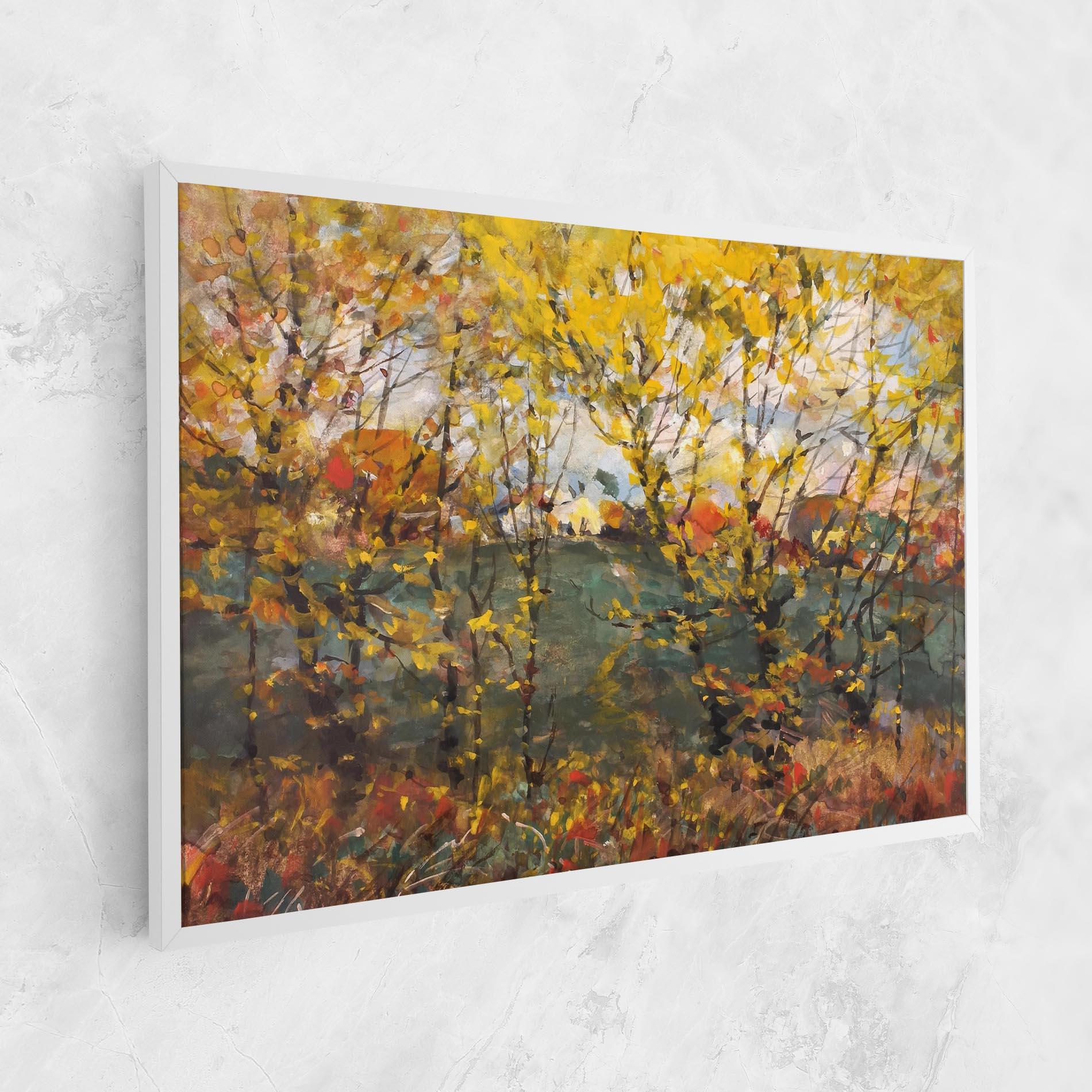 Leinwandbild Autumn Painting Tree mockup 1