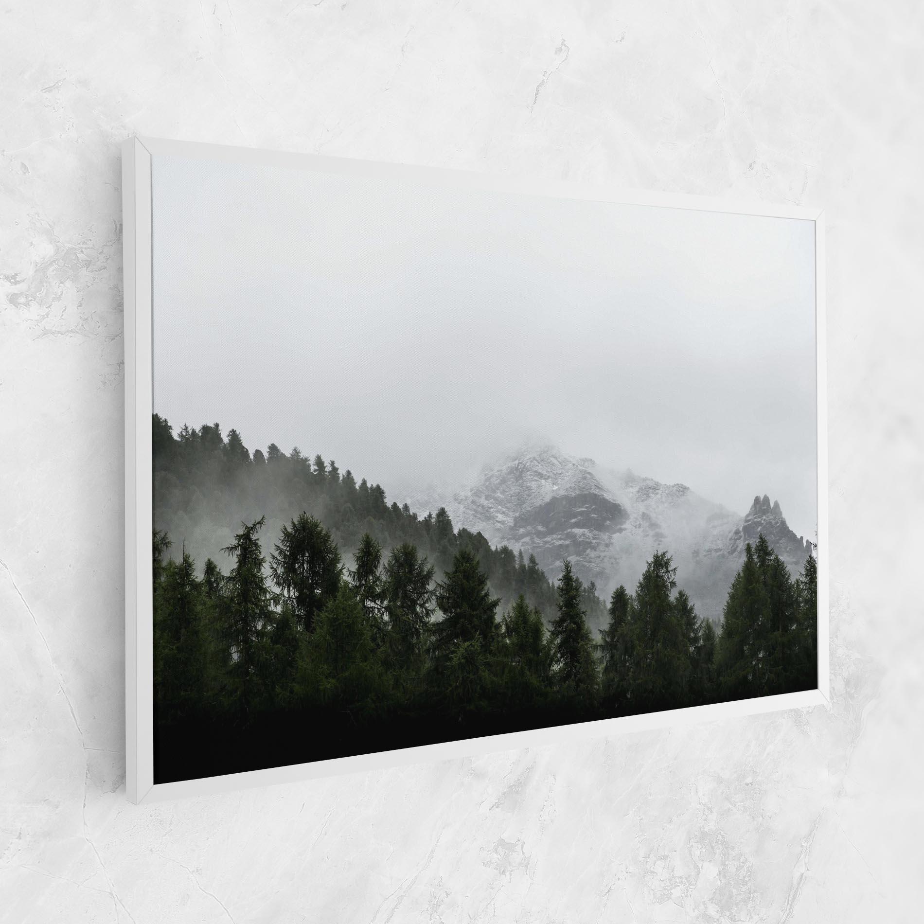 Leinwandbild Foggy Mountain Forest mockup 1