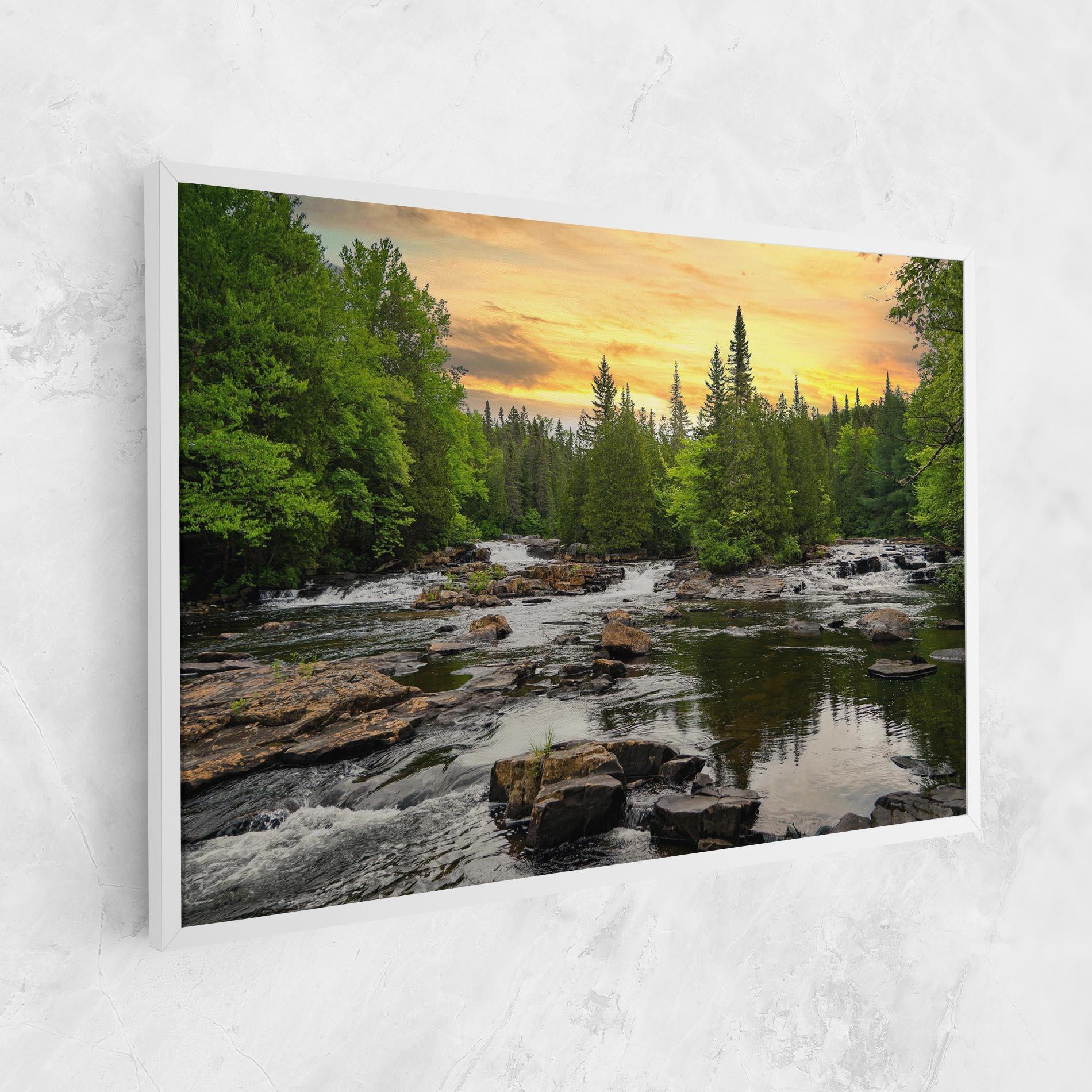 Leinwandbild Small River Forest mockup 1