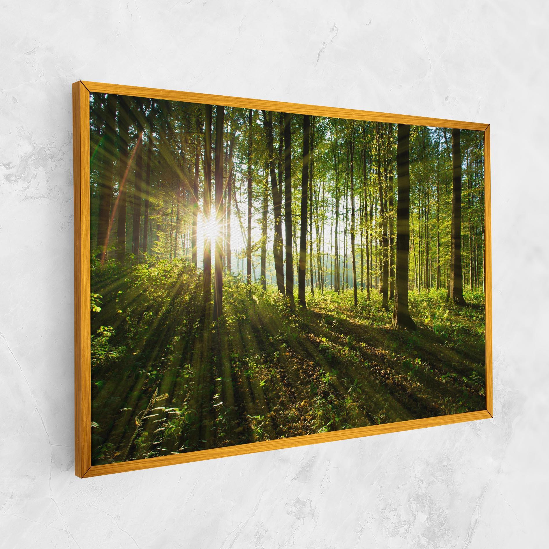 Leinwandbild Green Light Forest mockup 1