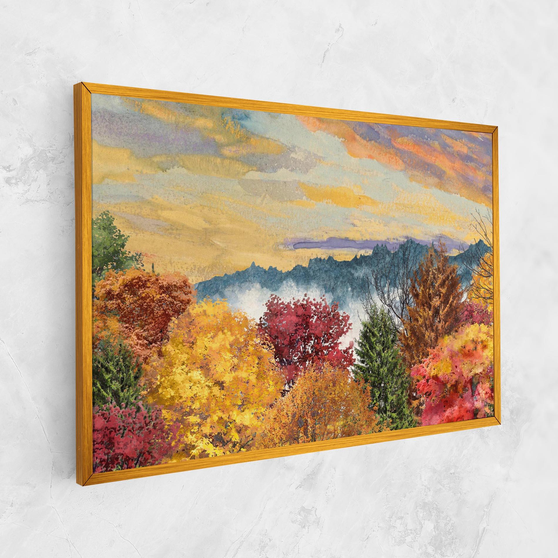 Leinwandbild Mix Color Trees mockup 1