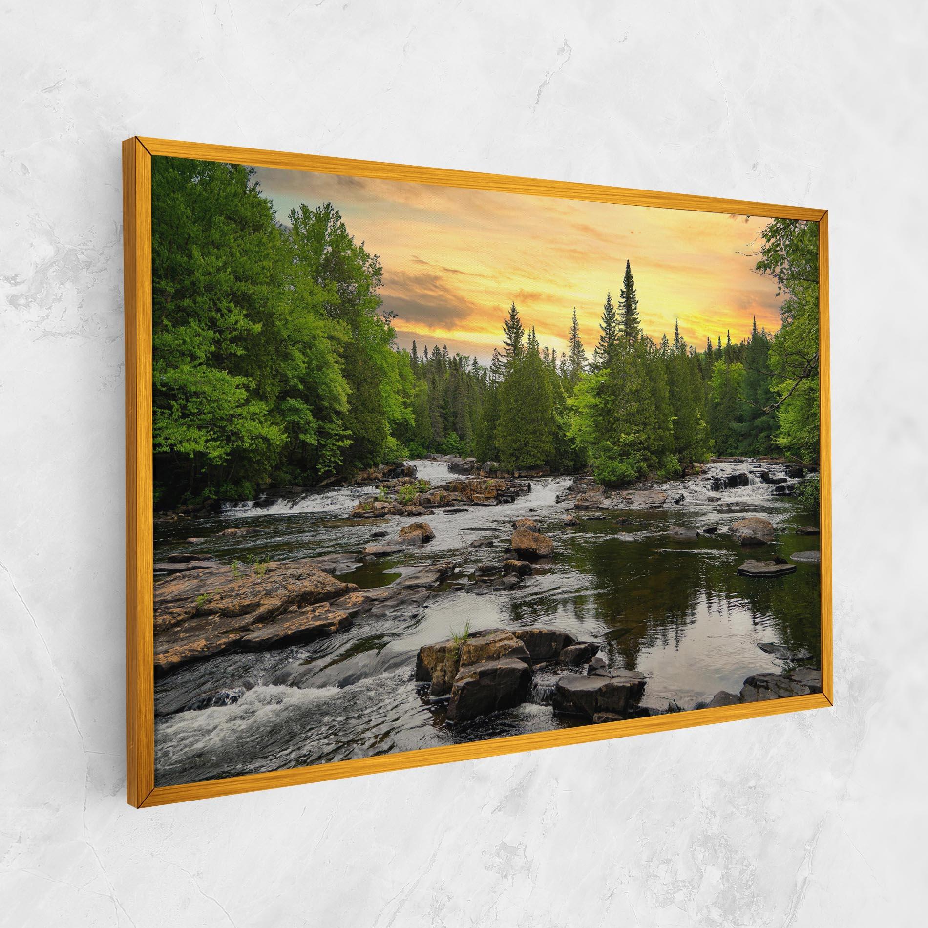 Leinwandbild Small River Forest mockup 1