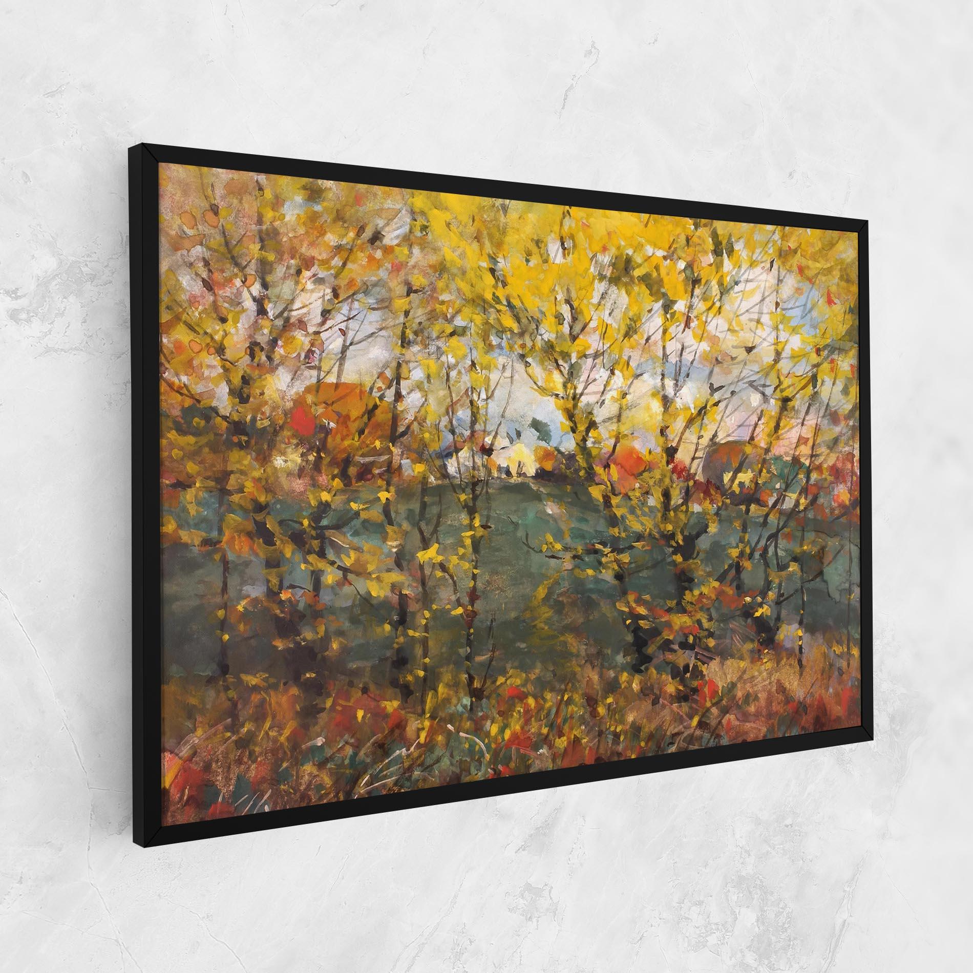 Leinwandbild Autumn Painting Tree mockup 1