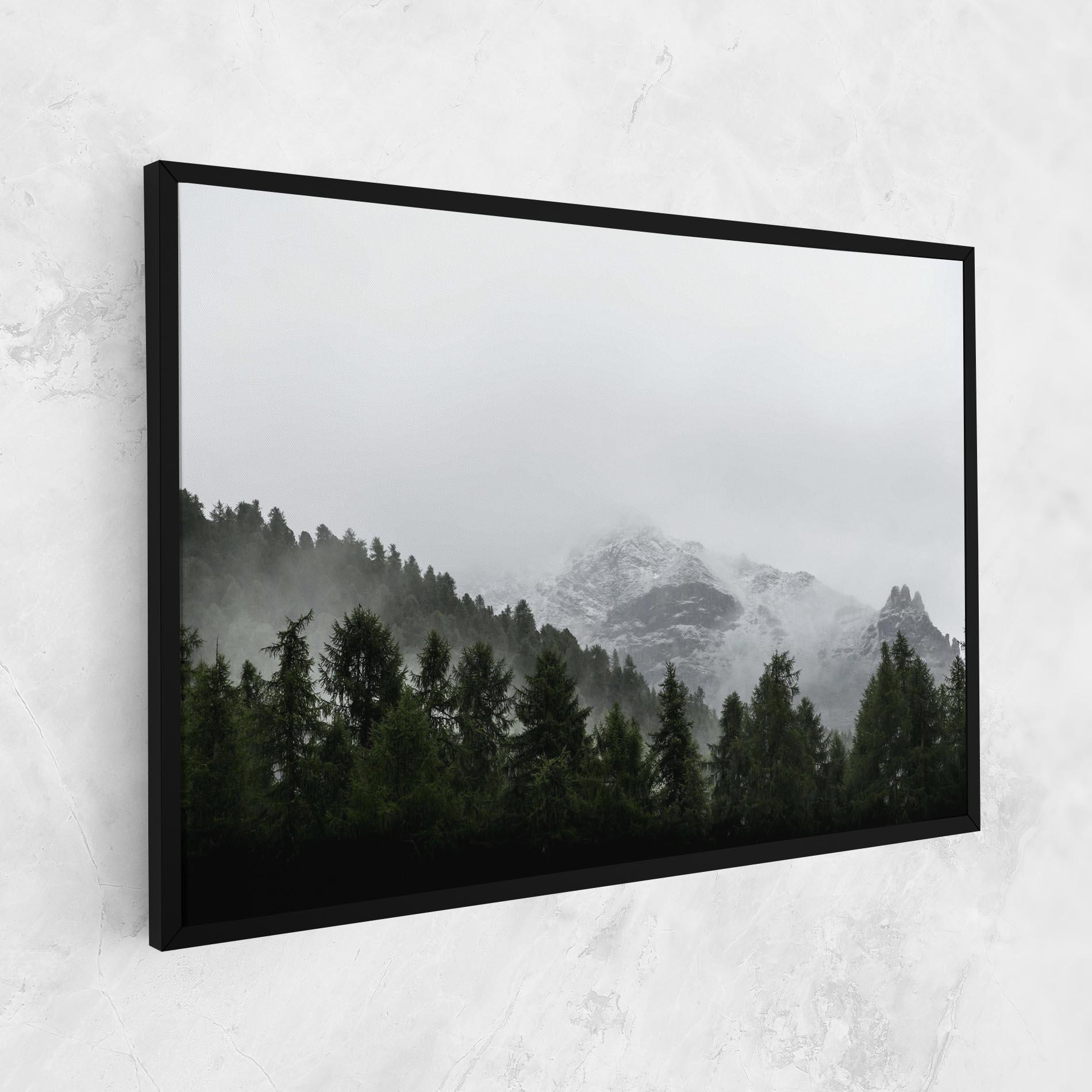 Leinwandbild Foggy Mountain Forest mockup 1
