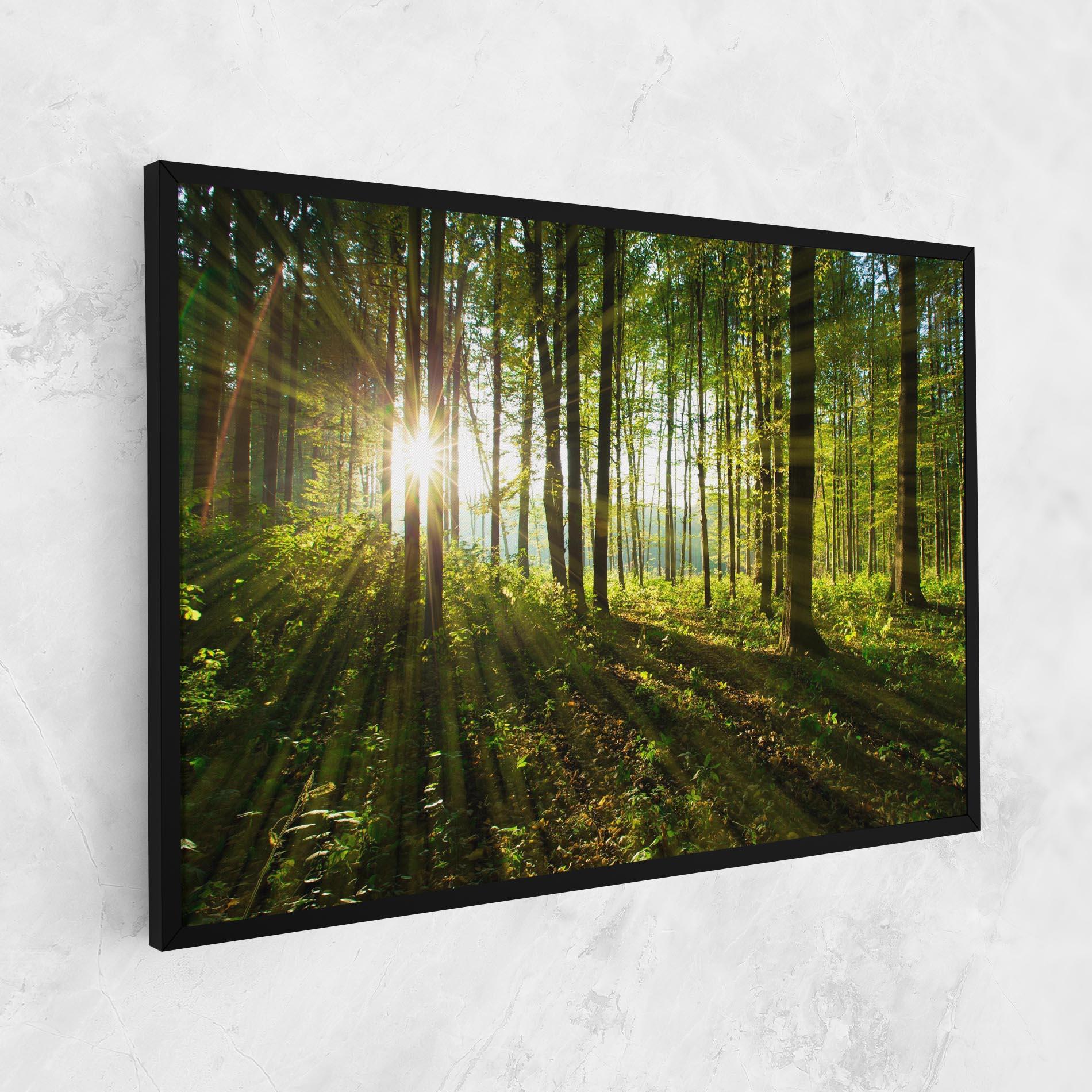 Leinwandbild Green Light Forest mockup 1