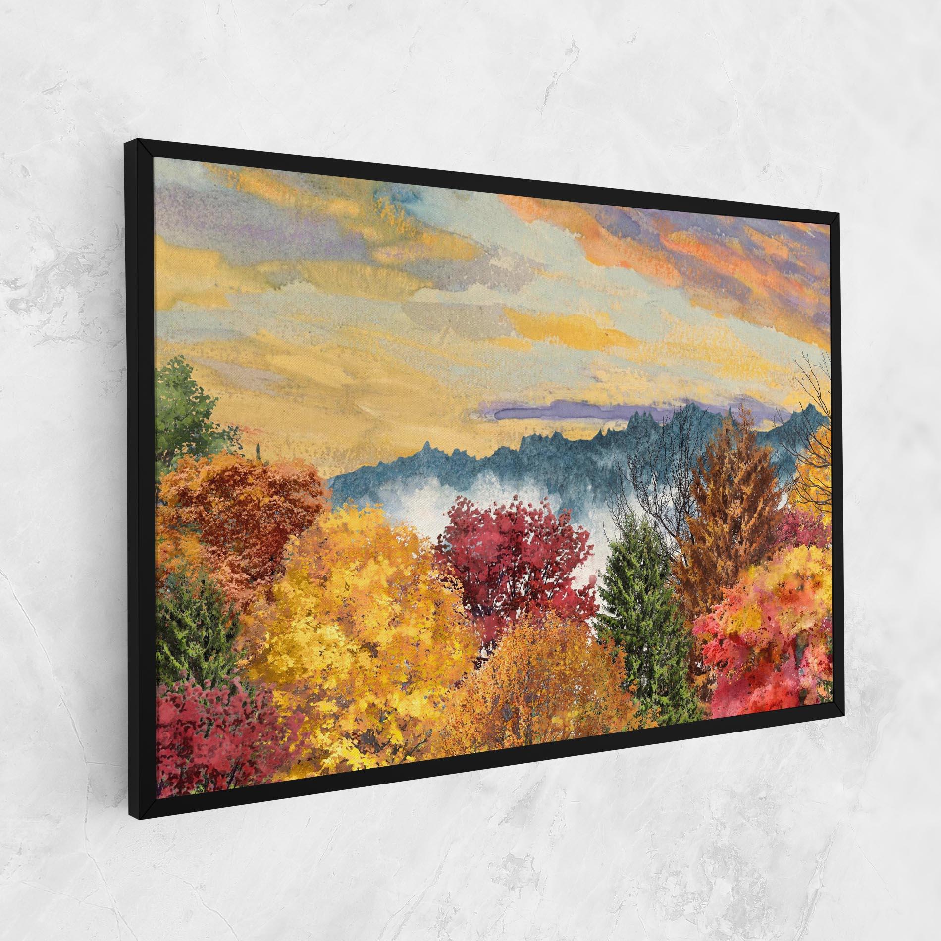 Leinwandbild Mix Color Trees mockup 1