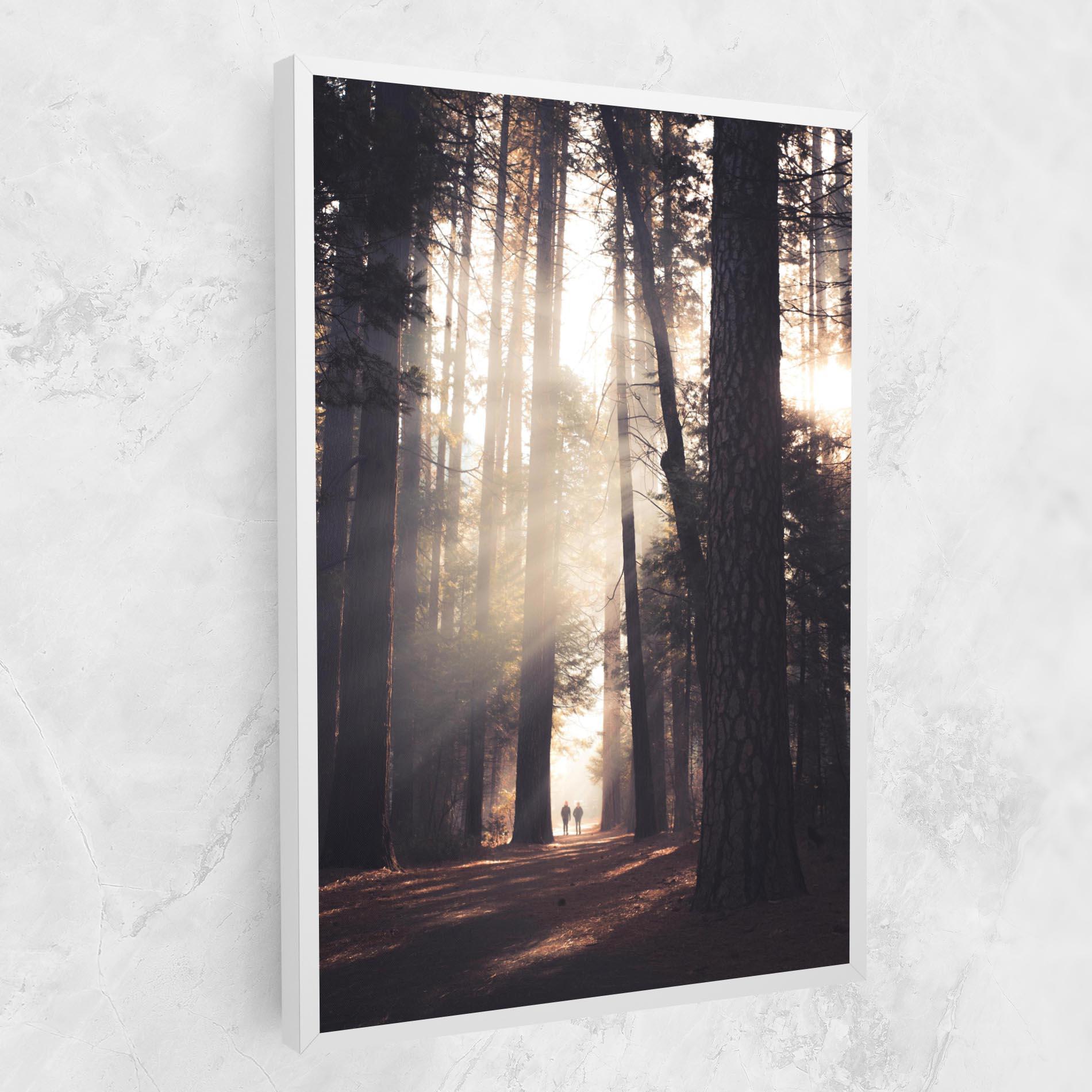 Leinwandbild Foggy Couple Forest mockup 1