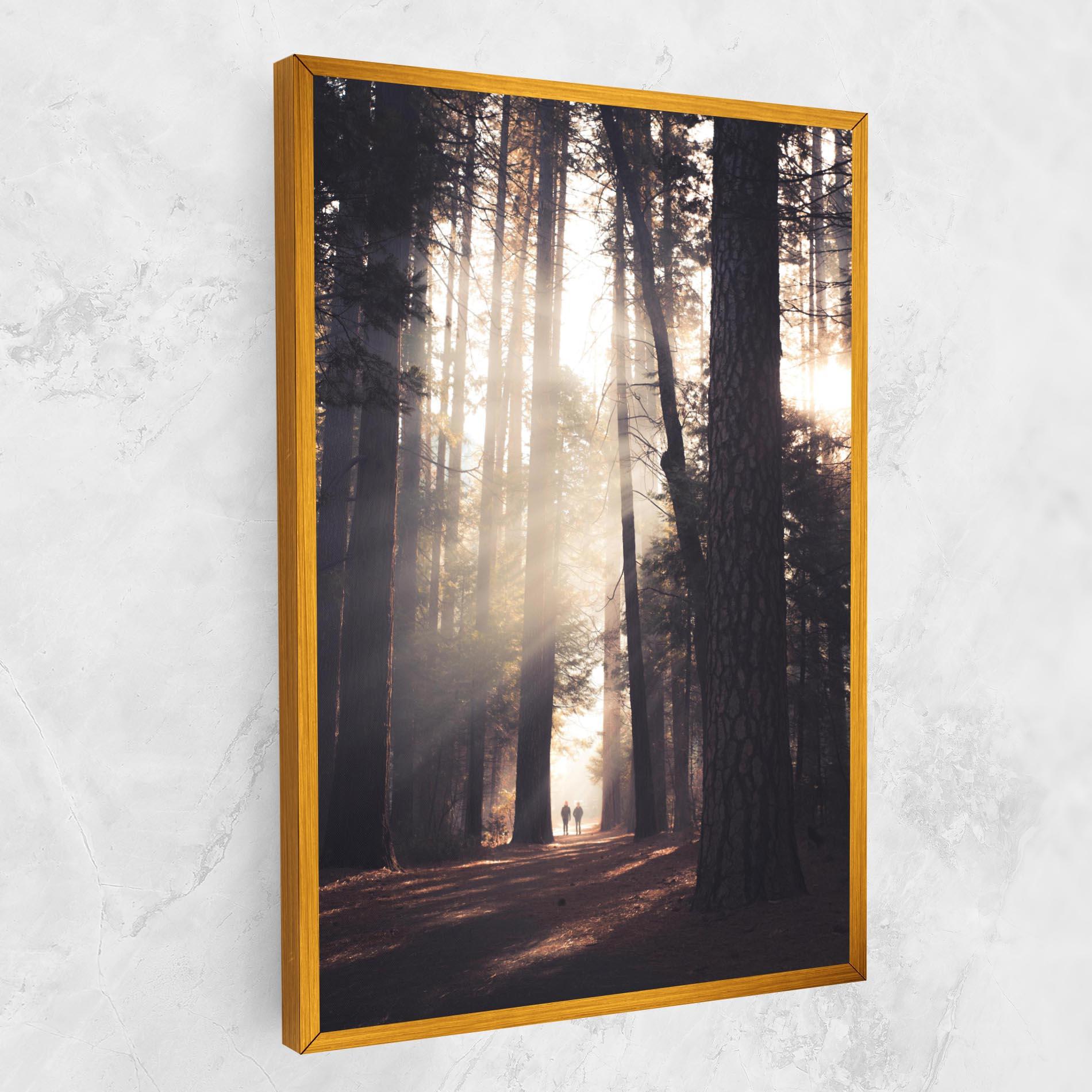 Leinwandbild Foggy Couple Forest mockup 1
