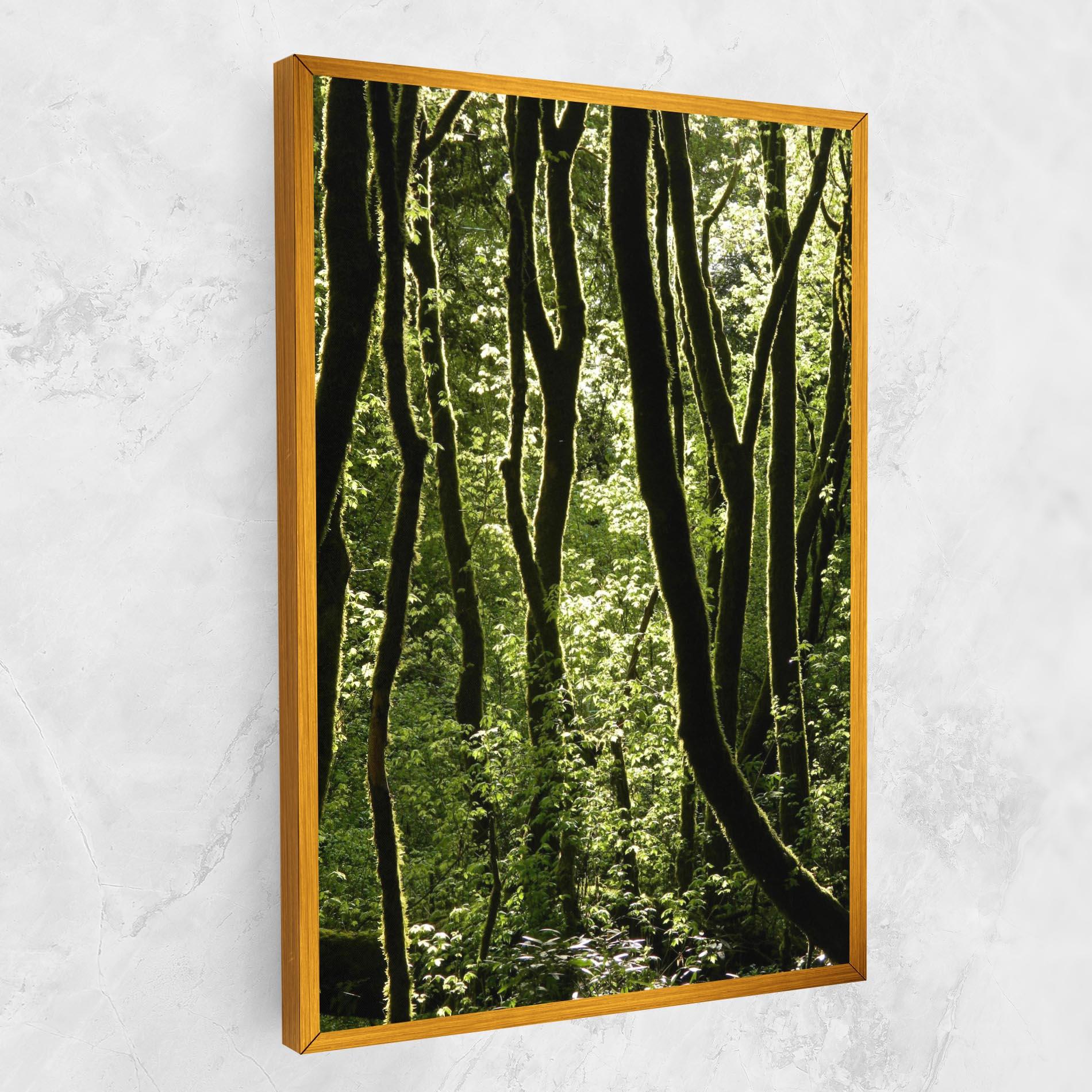 Leinwandbild Forest Black Trees mockup 1