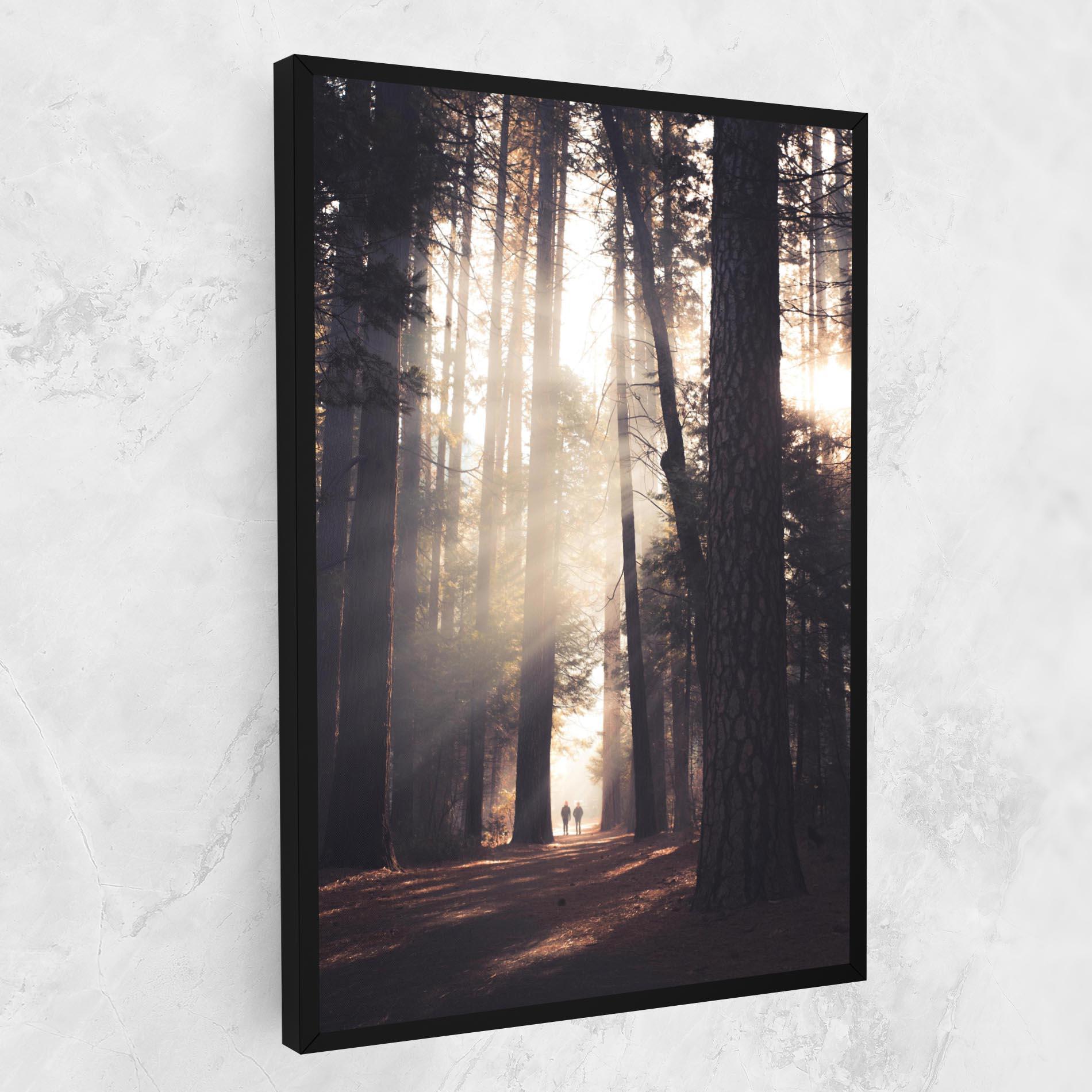 Leinwandbild Foggy Couple Forest mockup 1