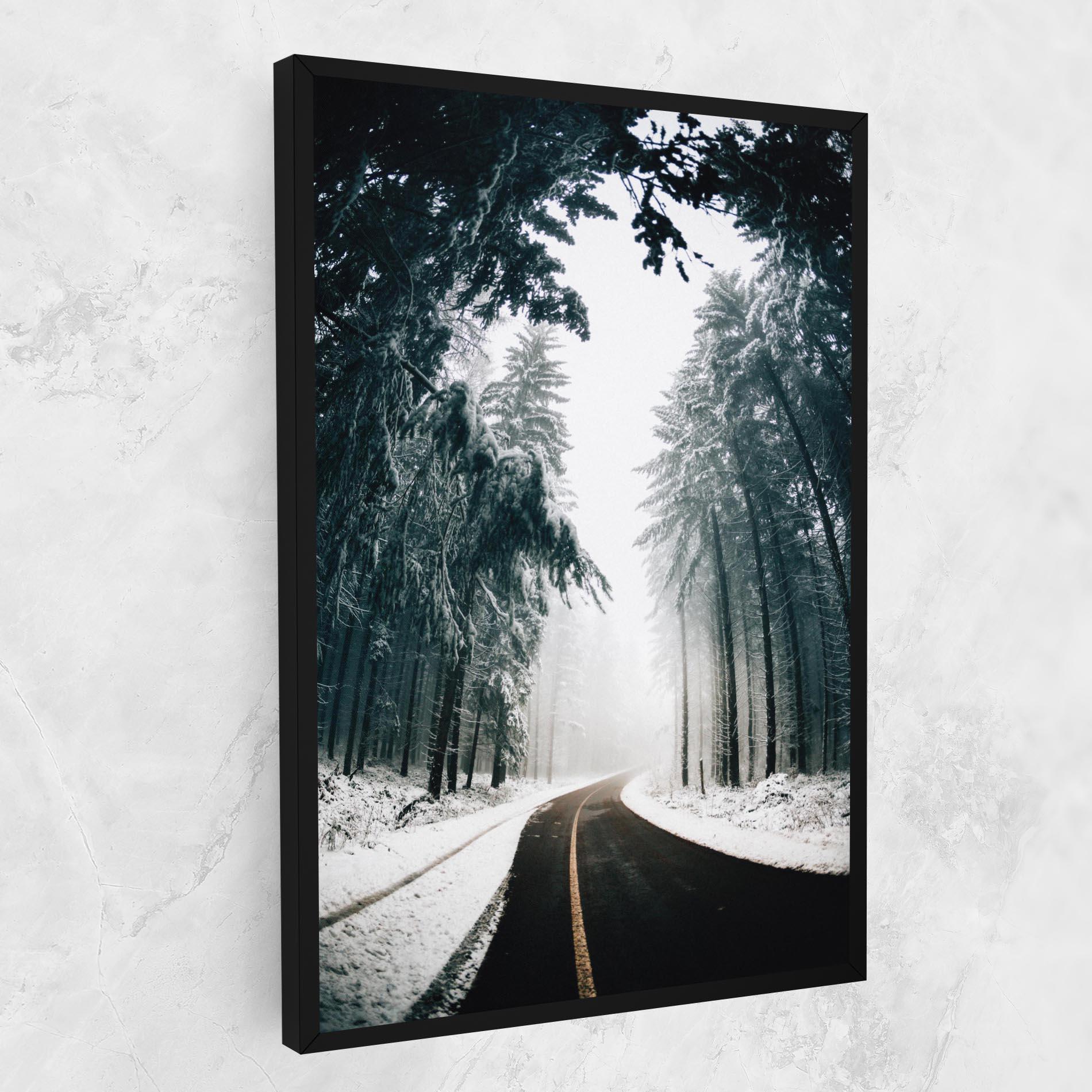 Leinwandbild Snow Road Dorest mockup 1