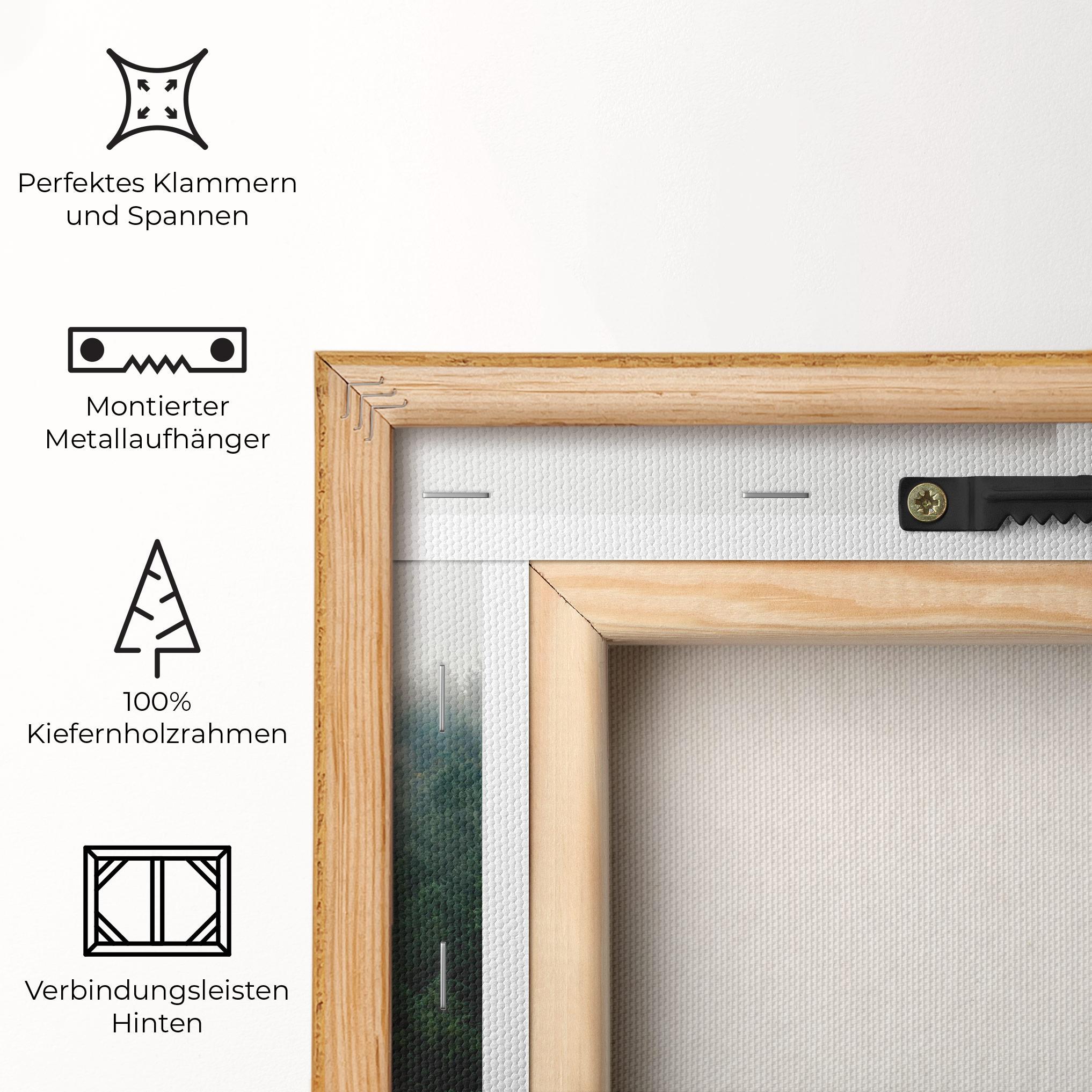 Leinwandbild Foggy Tree Forest mockup 5