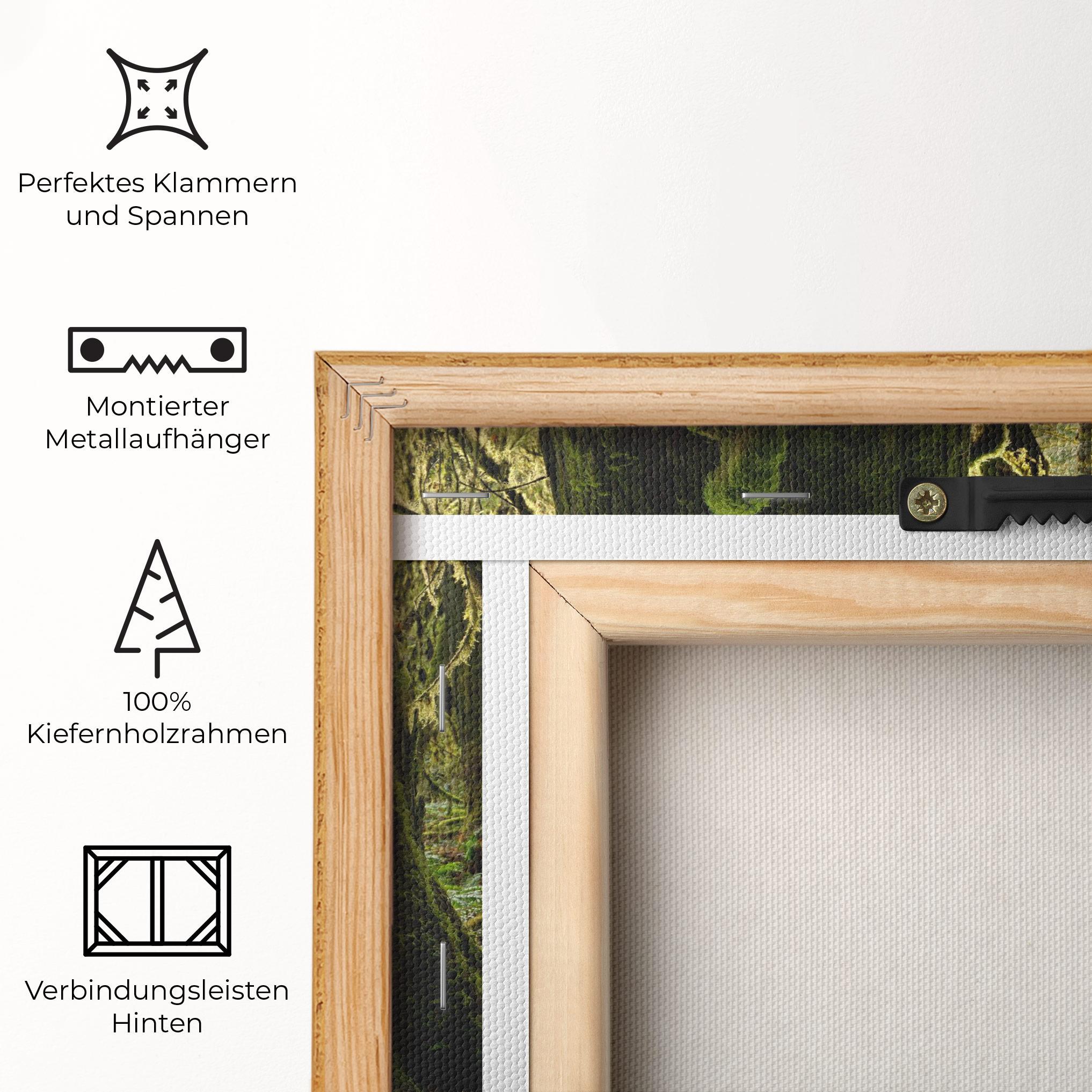 Leinwandbild Green Moss Forest mockup 5