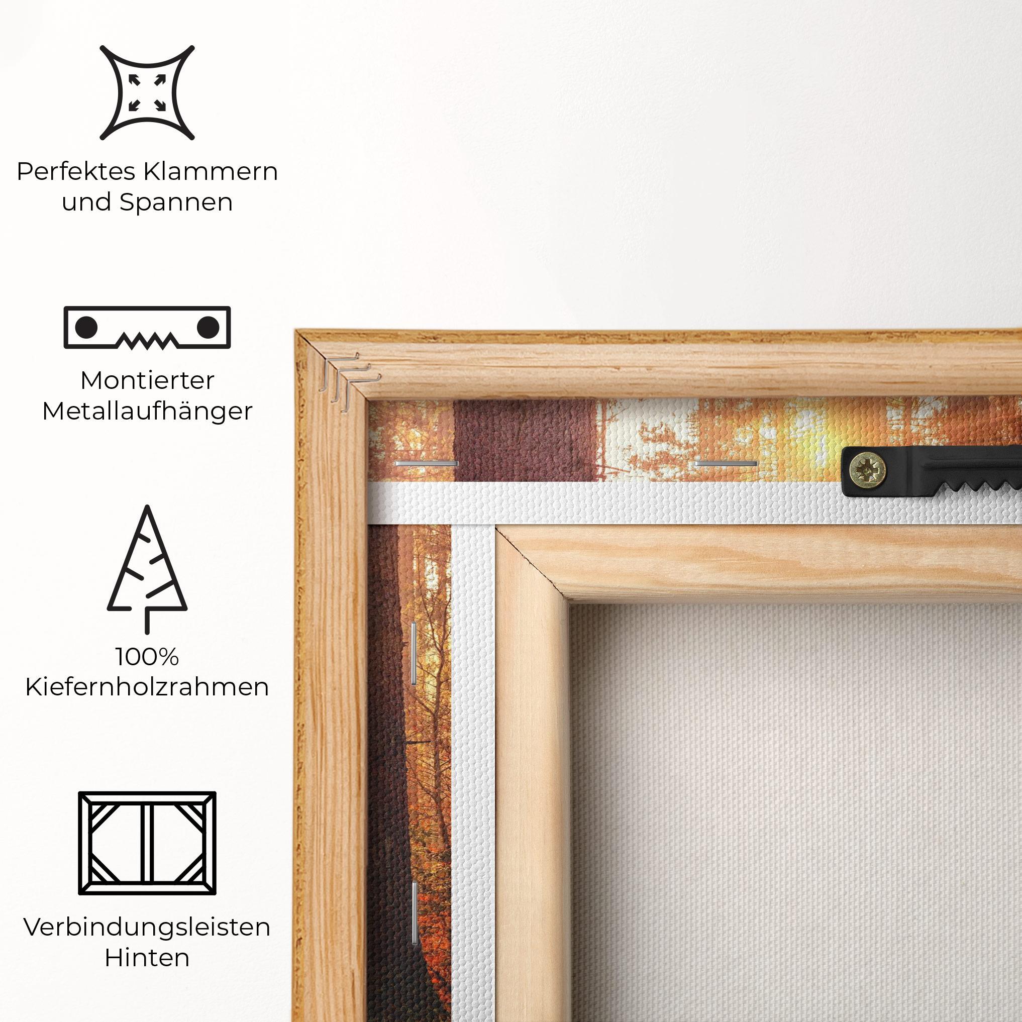 Leinwandbild Orange Light Forest mockup 5