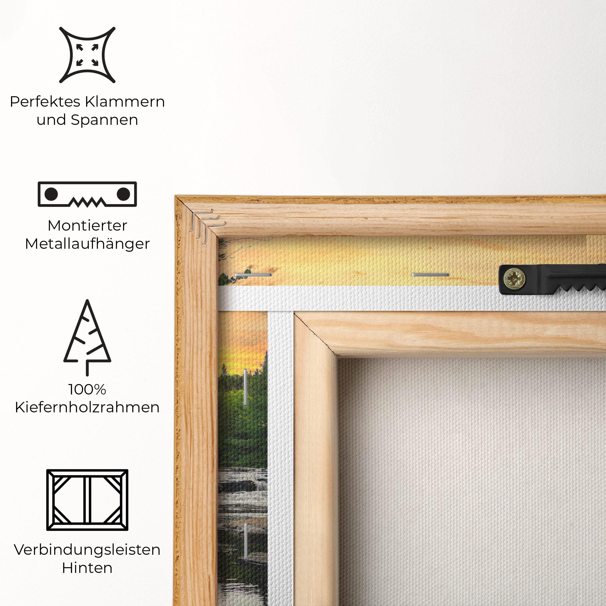 Leinwandbild Small River Forest mockup 5