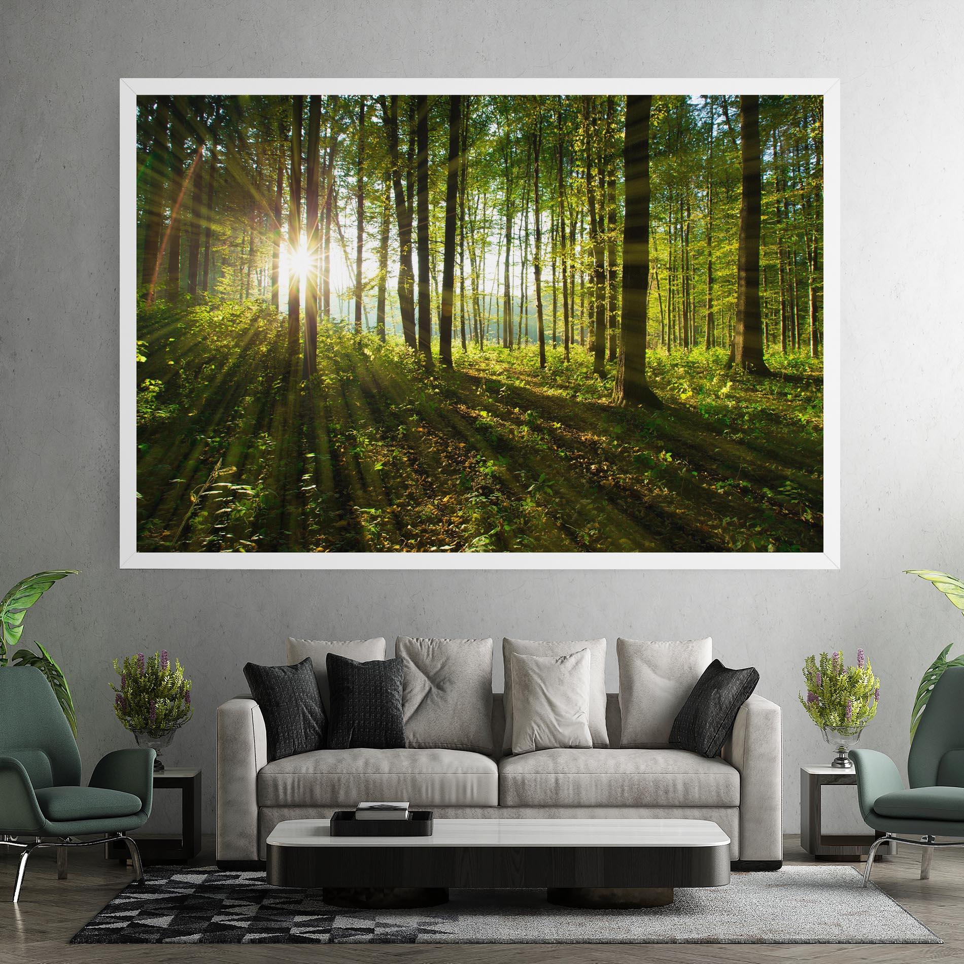 Leinwandbild Green Light Forest mockup 7