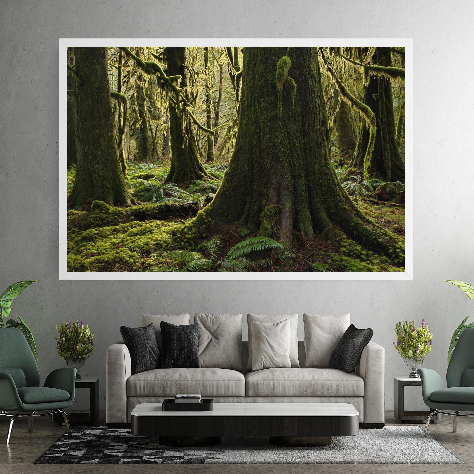 Leinwandbild Green Moss Forest mockup 7