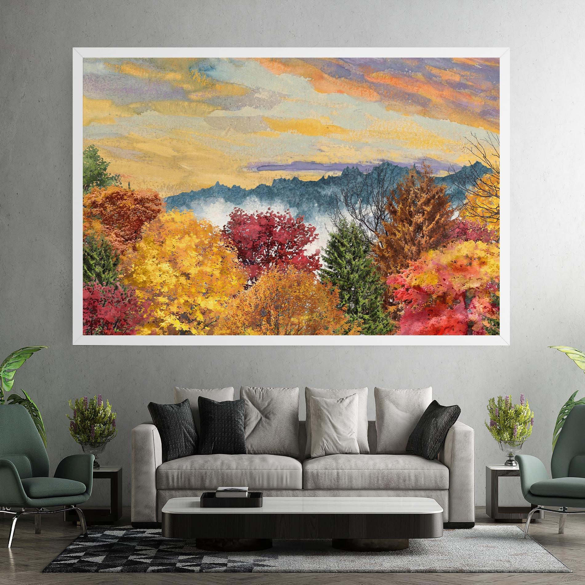 Leinwandbild Mix Color Trees mockup 7