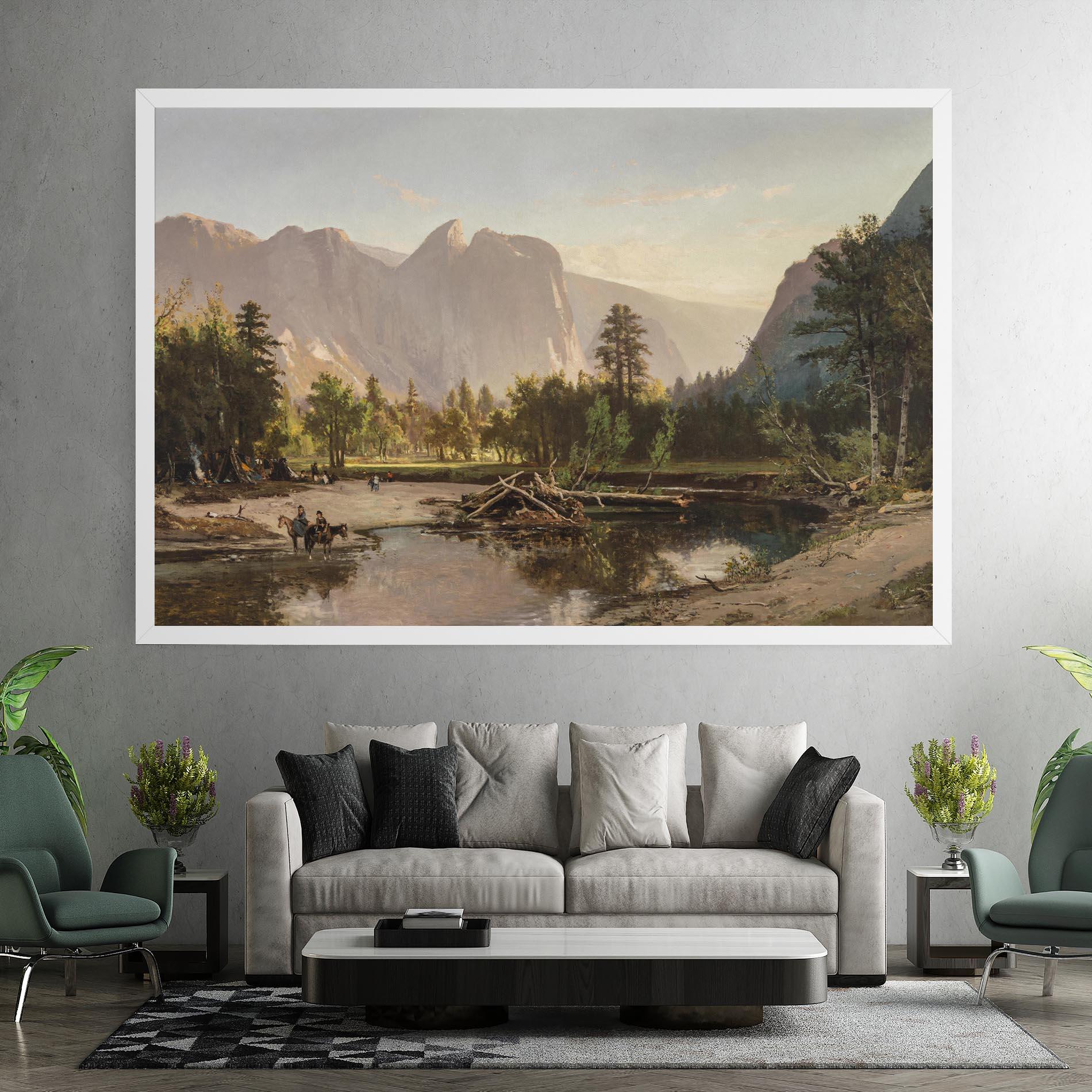 Leinwandbild Small Lake Forest mockup 7