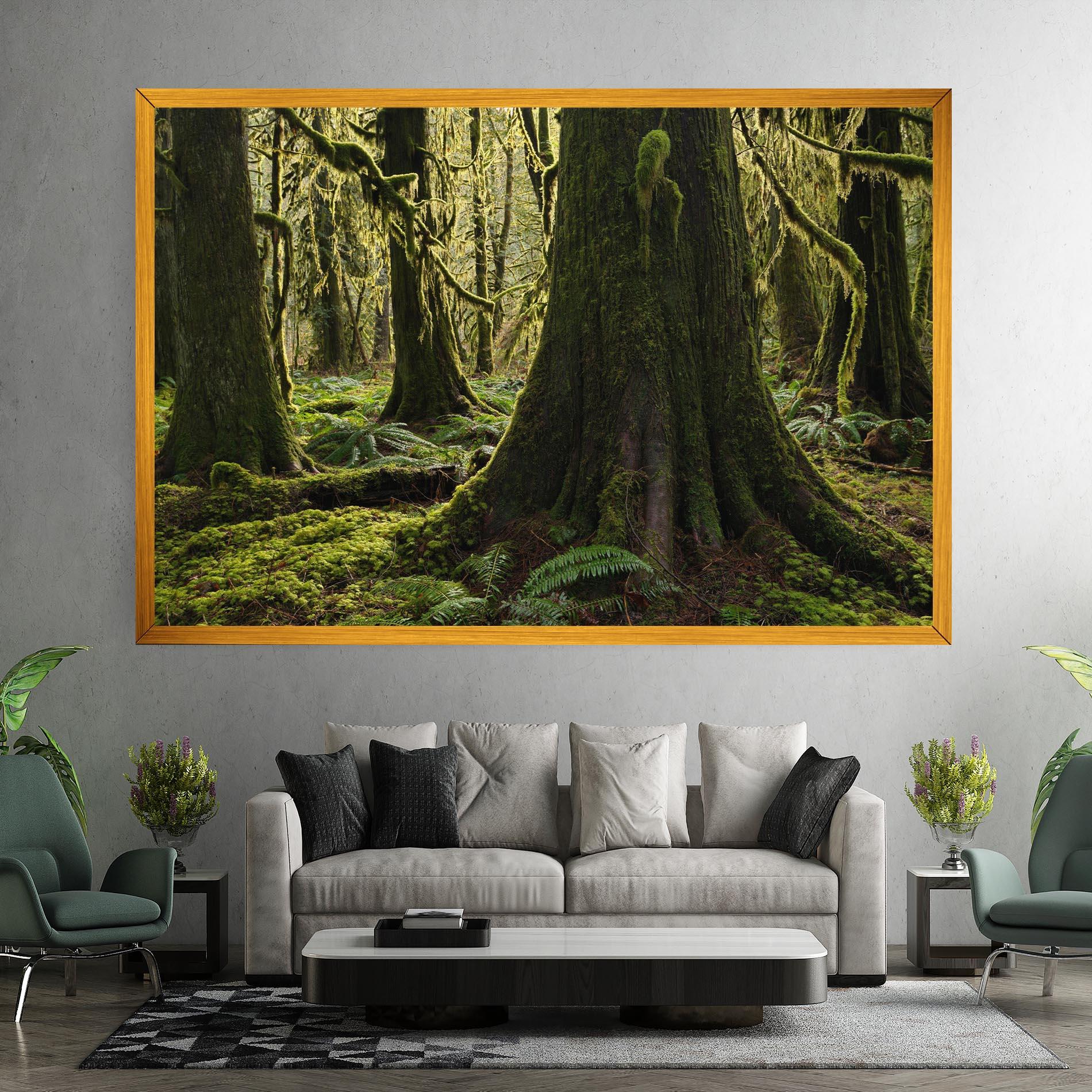 Leinwandbild Green Moss Forest mockup 7