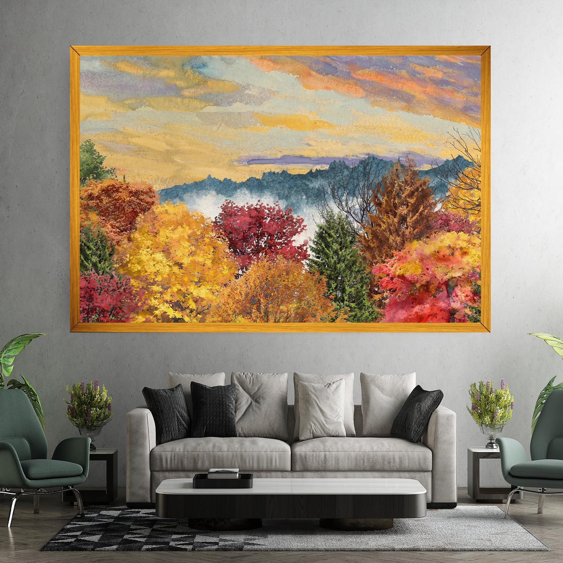 Leinwandbild Mix Color Trees mockup 7