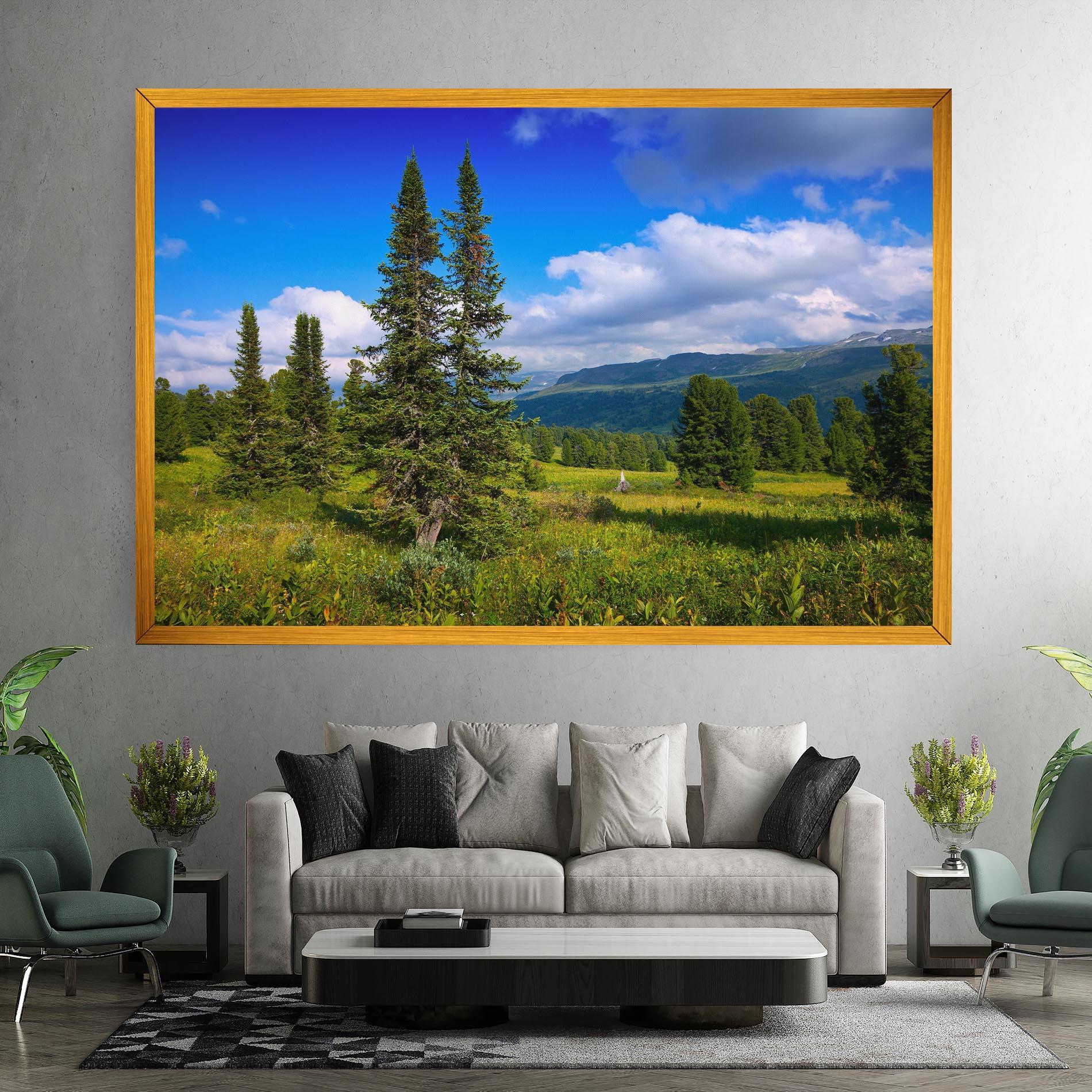 Leinwandbild Morning Sunny Field mockup 7