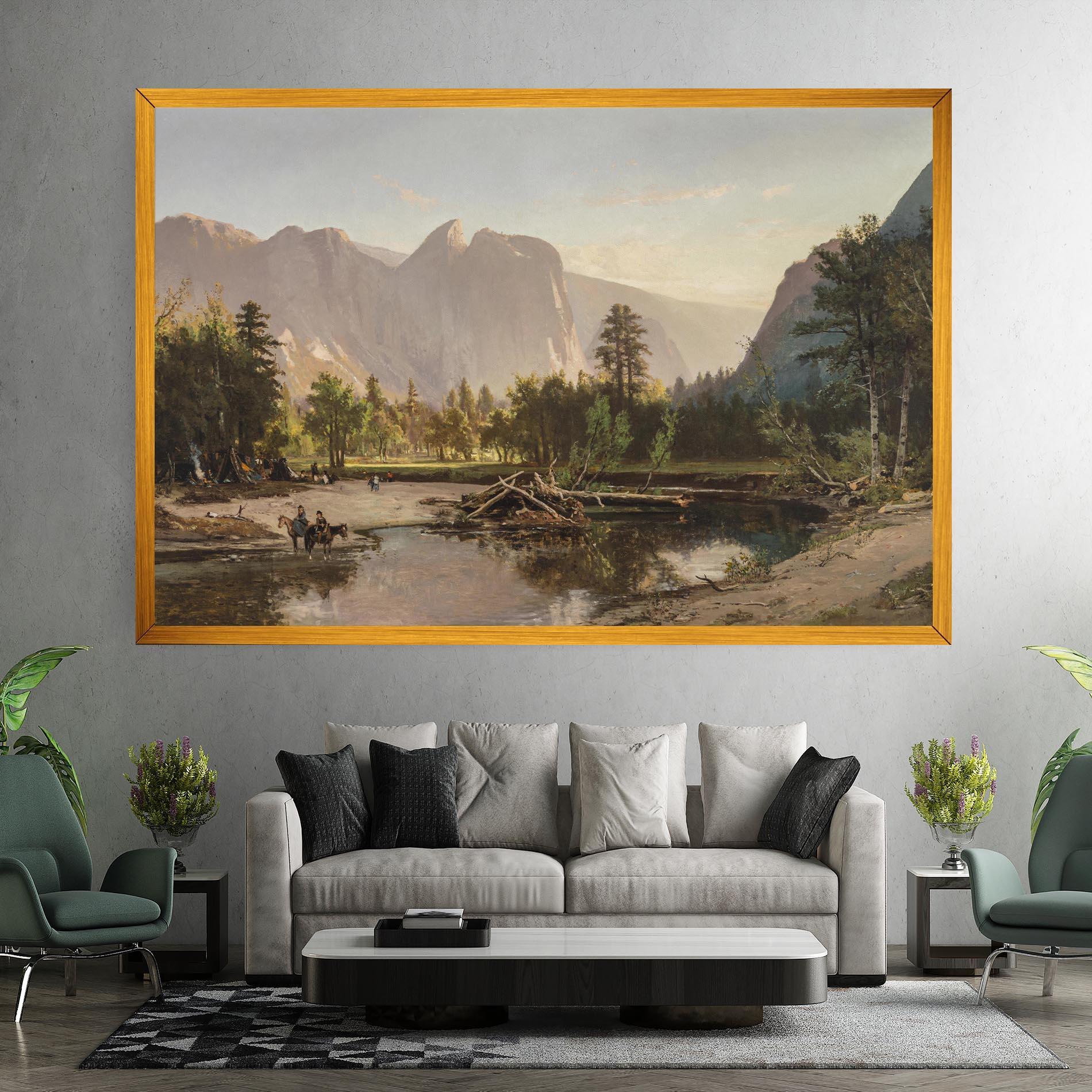 Leinwandbild Small Lake Forest mockup 7