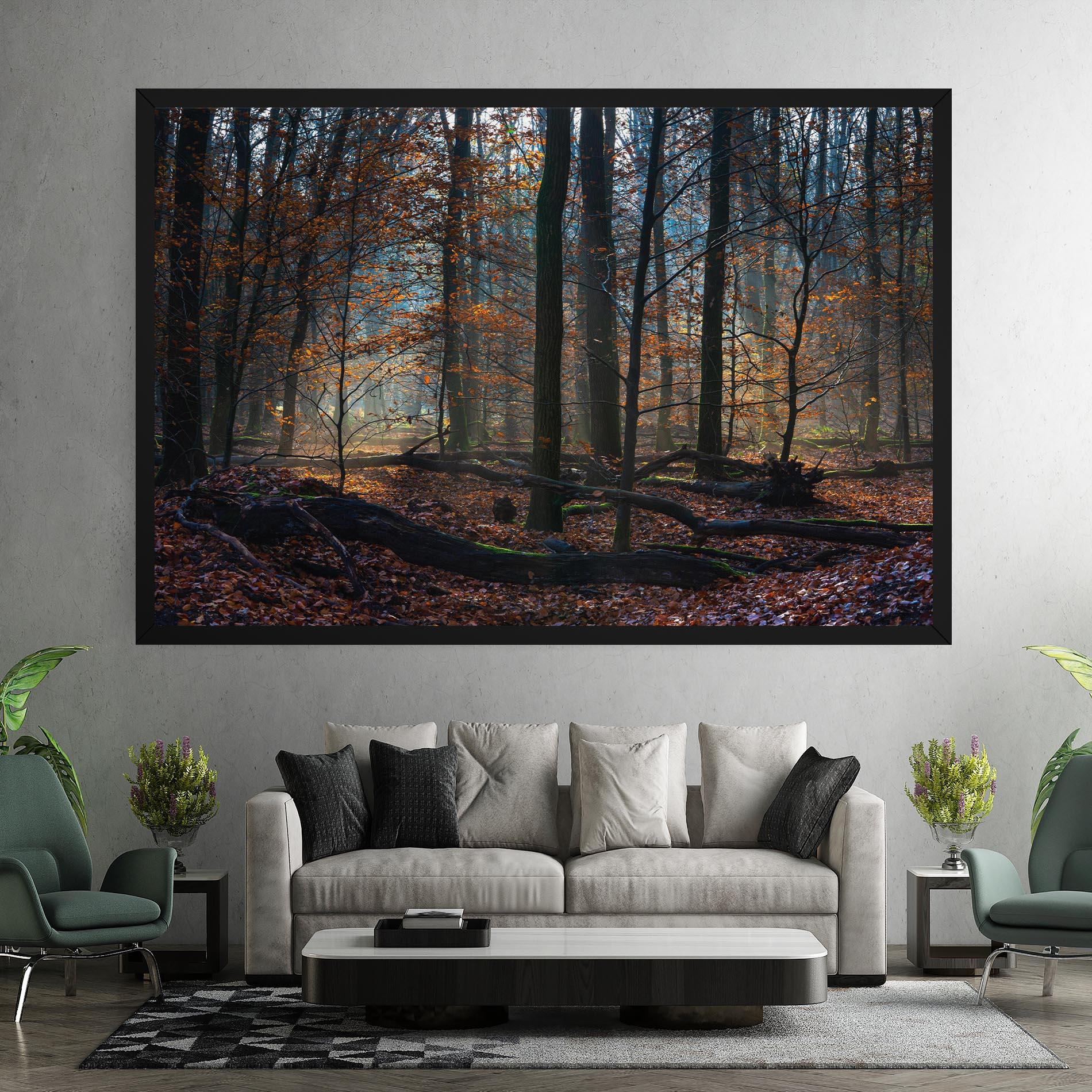 Leinwandbild Forest Autumn Day mockup 7