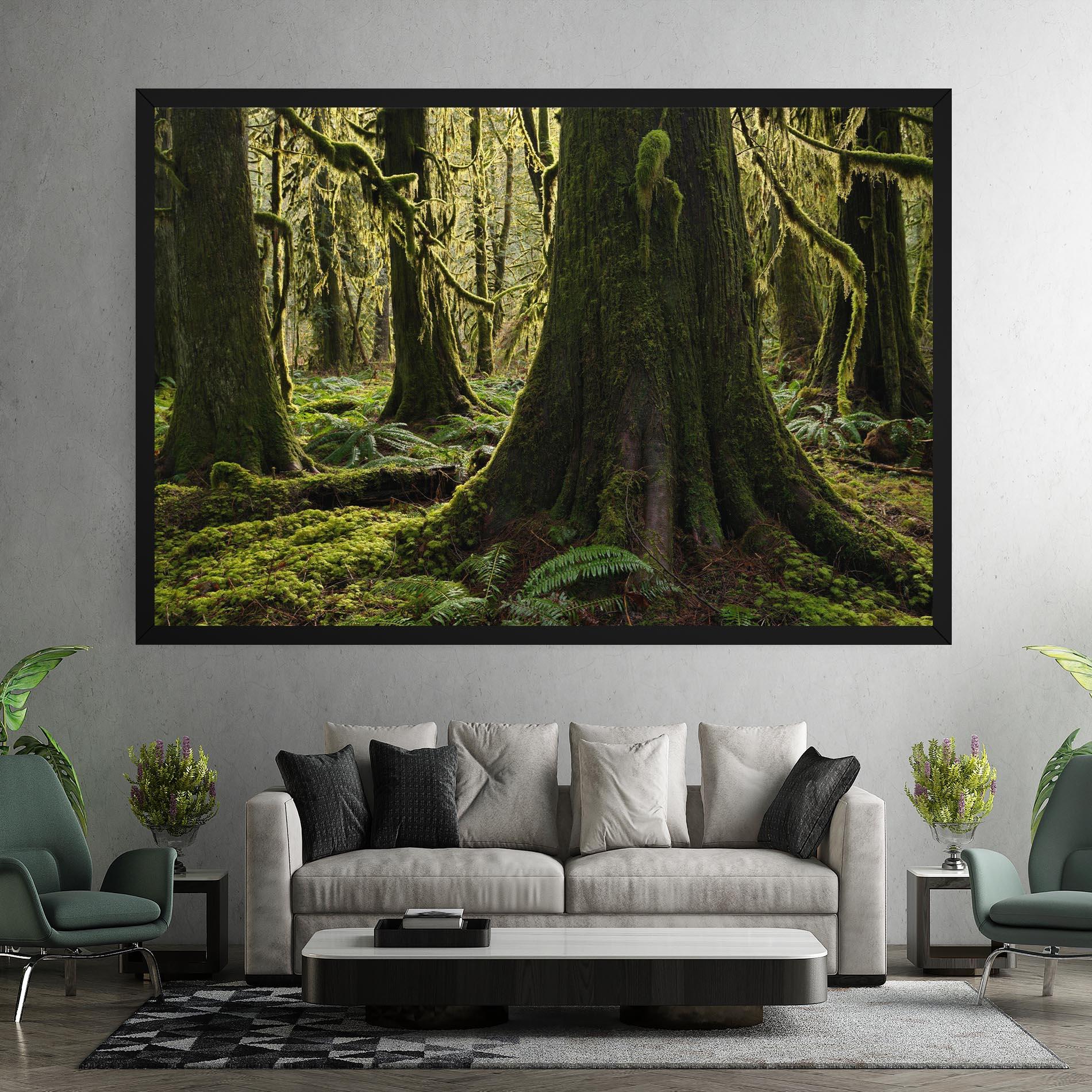 Leinwandbild Green Moss Forest mockup 7