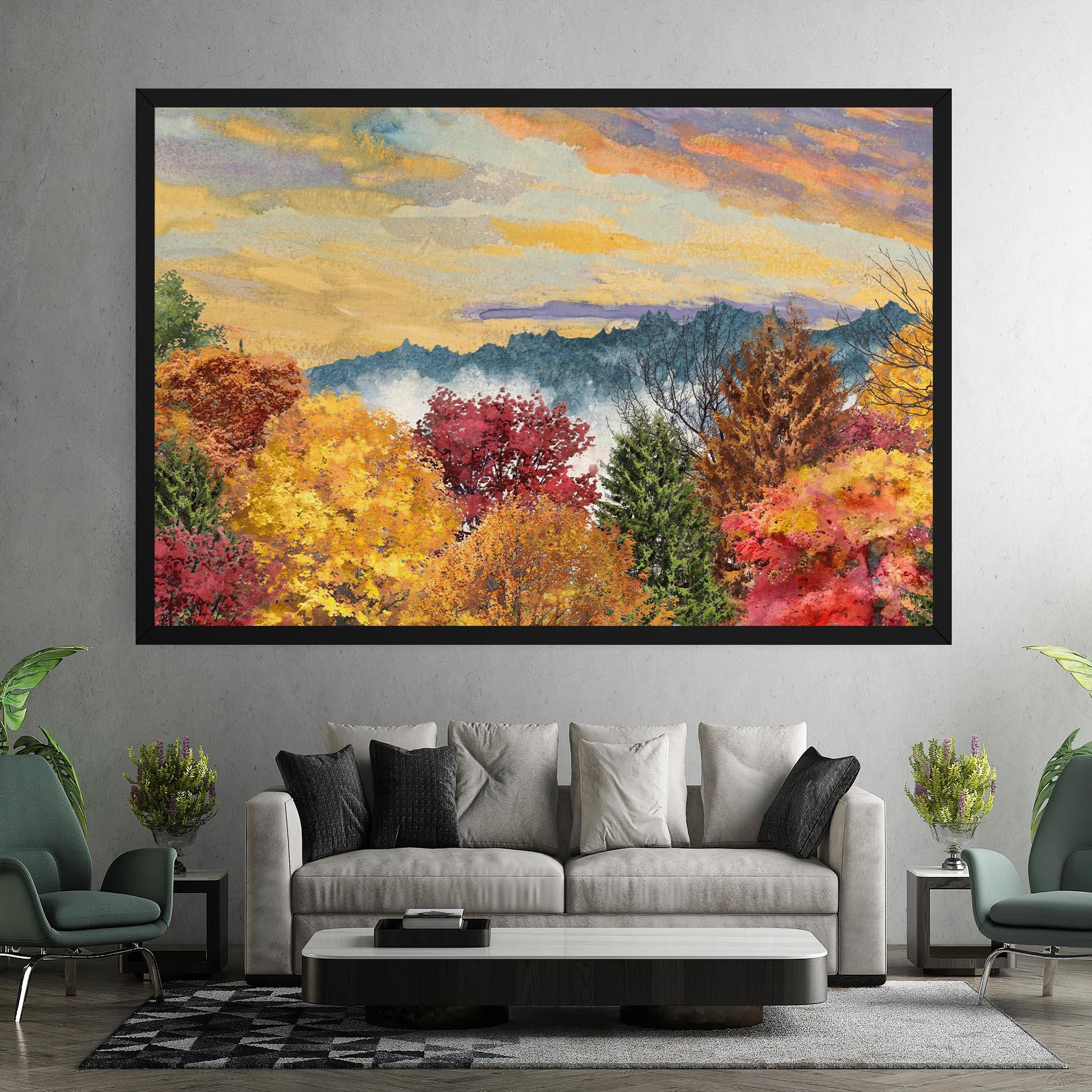 Leinwandbild Mix Color Trees mockup 7